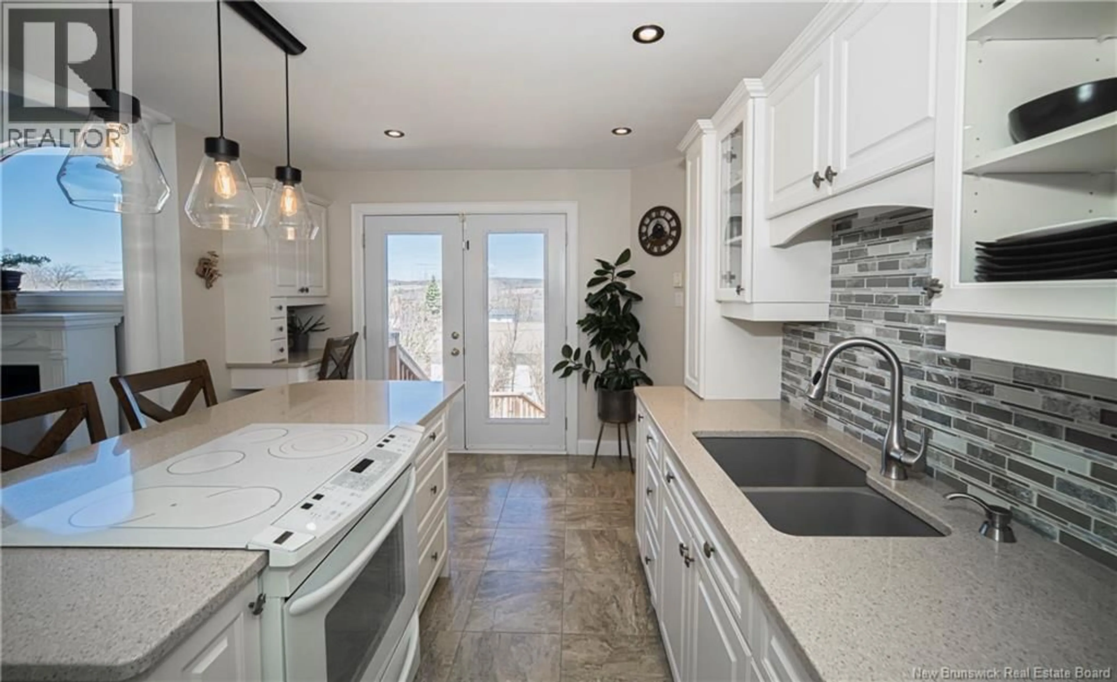 Contemporary kitchen, ceramic/tile floor for 69 THORNDALE COURT, Fredericton New Brunswick E3C1M1
