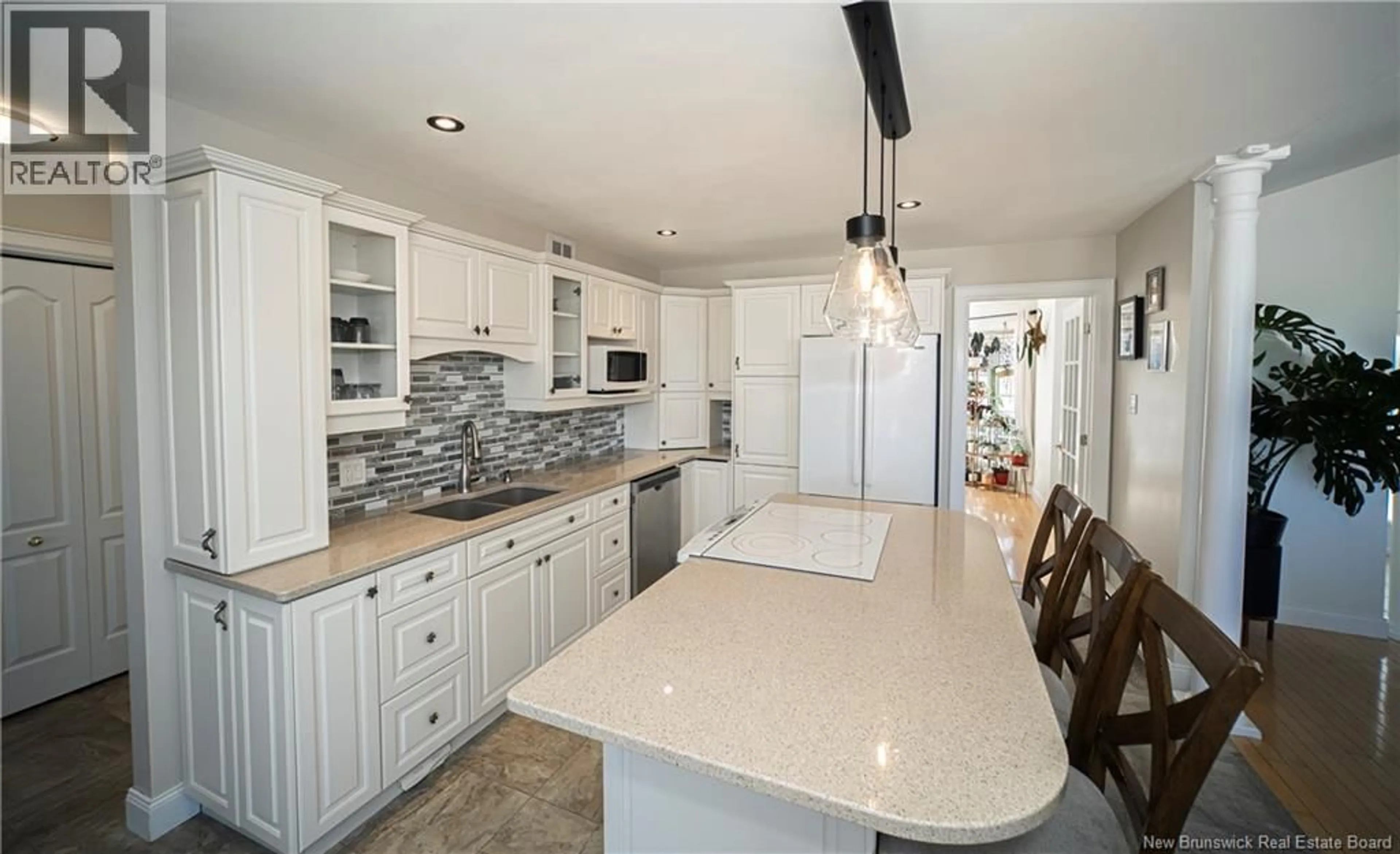 Open concept kitchen, ceramic/tile floor for 69 THORNDALE COURT, Fredericton New Brunswick E3C1M1