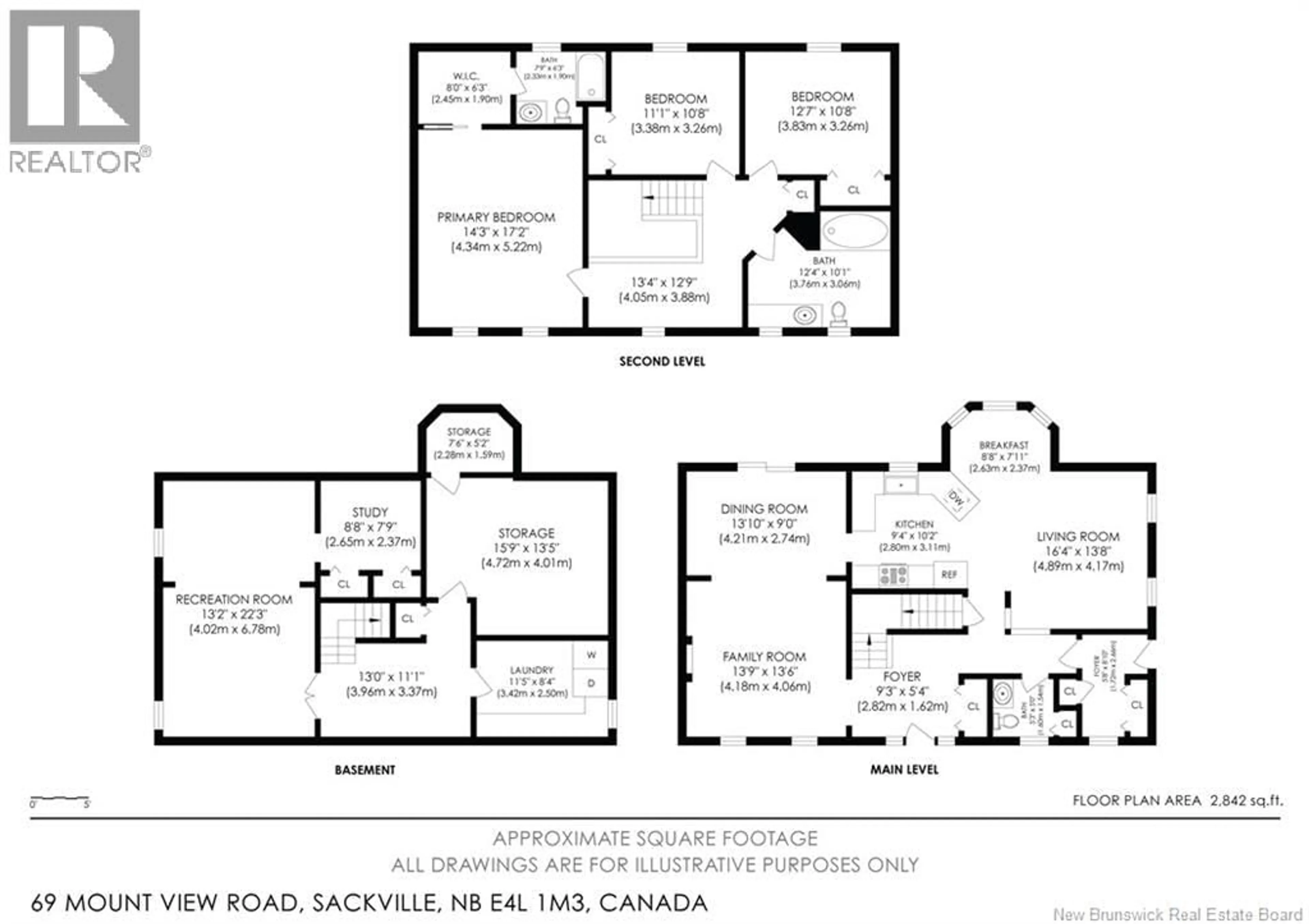 Floor plan for 69 MOUNT VIEW, Sackville New Brunswick E4L1M3