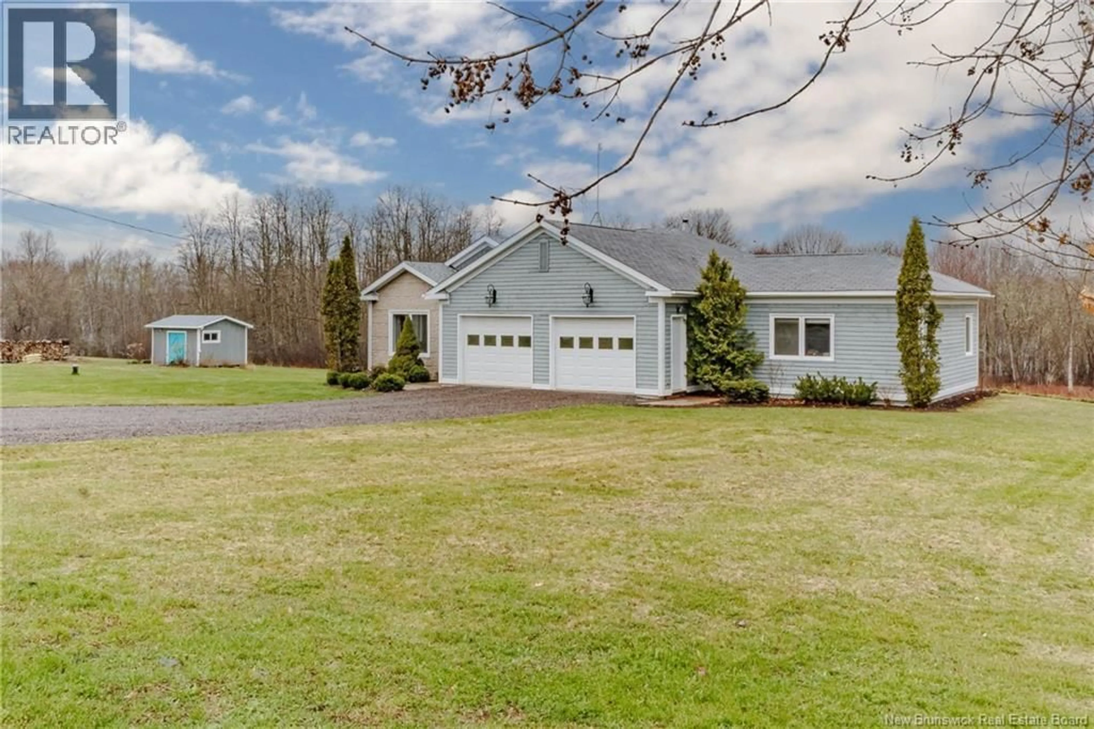 A pic from outside/outdoor area/front of a property/back of a property/a pic from drone, unknown for 176 ROUTE 715, Jemseg New Brunswick E4C3N2