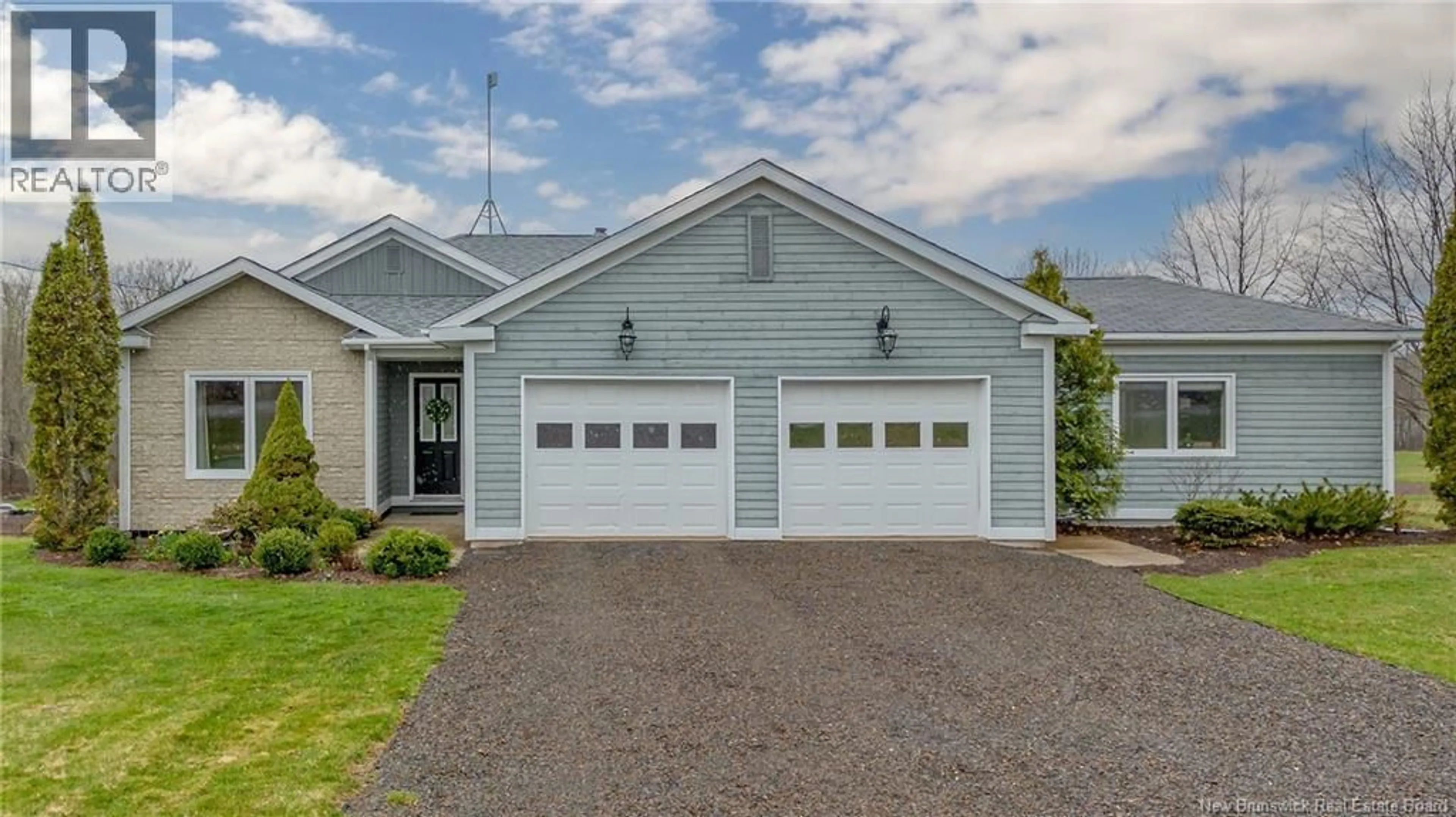 Home with vinyl exterior material, street for 176 ROUTE 715, Jemseg New Brunswick E4C3N2