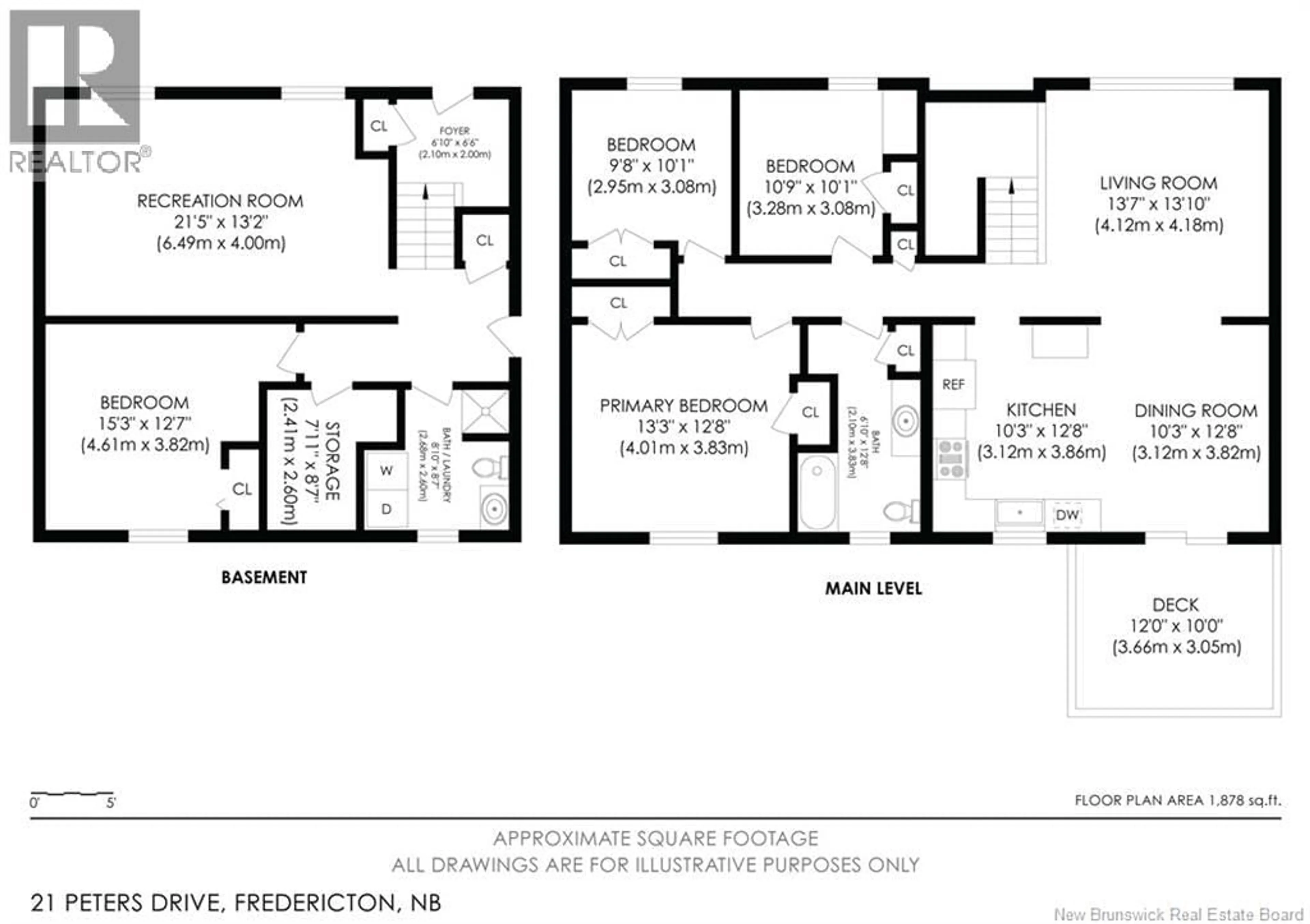 Floor plan for 21 PETERS DRIVE, Fredericton New Brunswick E3A0G7