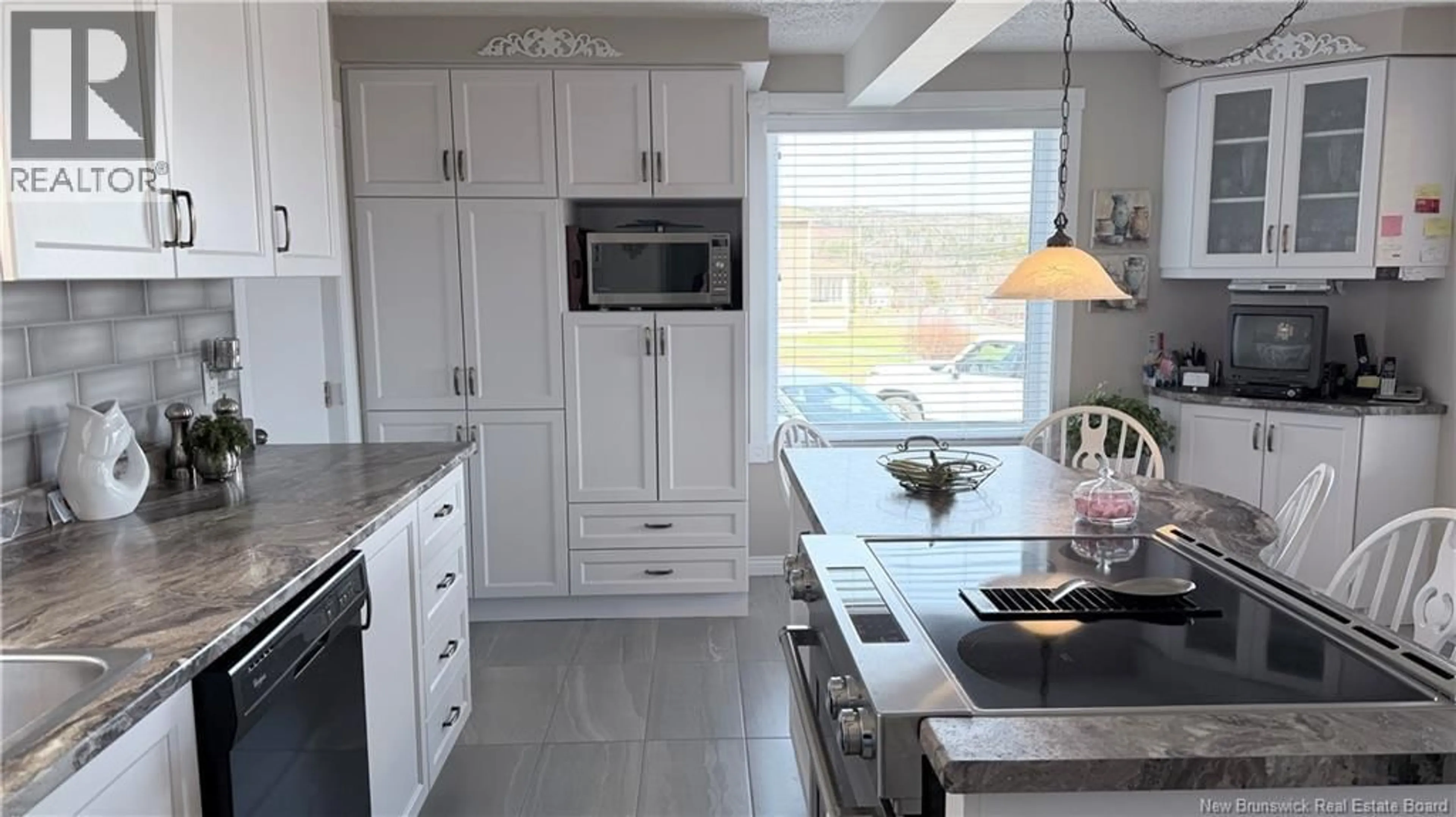 Open concept kitchen, ceramic/tile floor for 1437 PRINCIPALE STREET, Saint-Basile New Brunswick E7C1M6