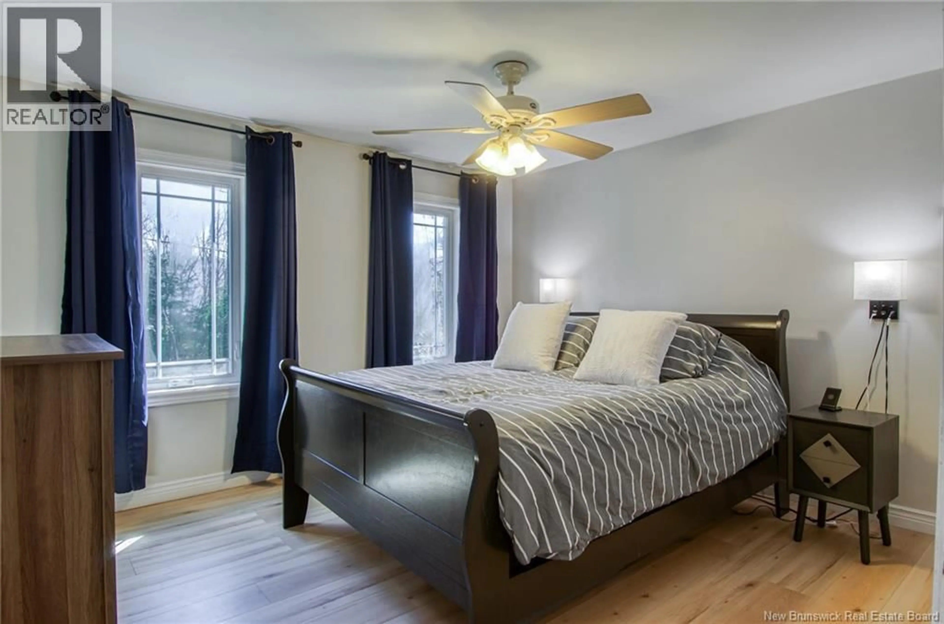 Bedroom with bed, wood/laminate floor for 2 HOYT STREET, Grand Bay-Westfield New Brunswick E5K2Y2