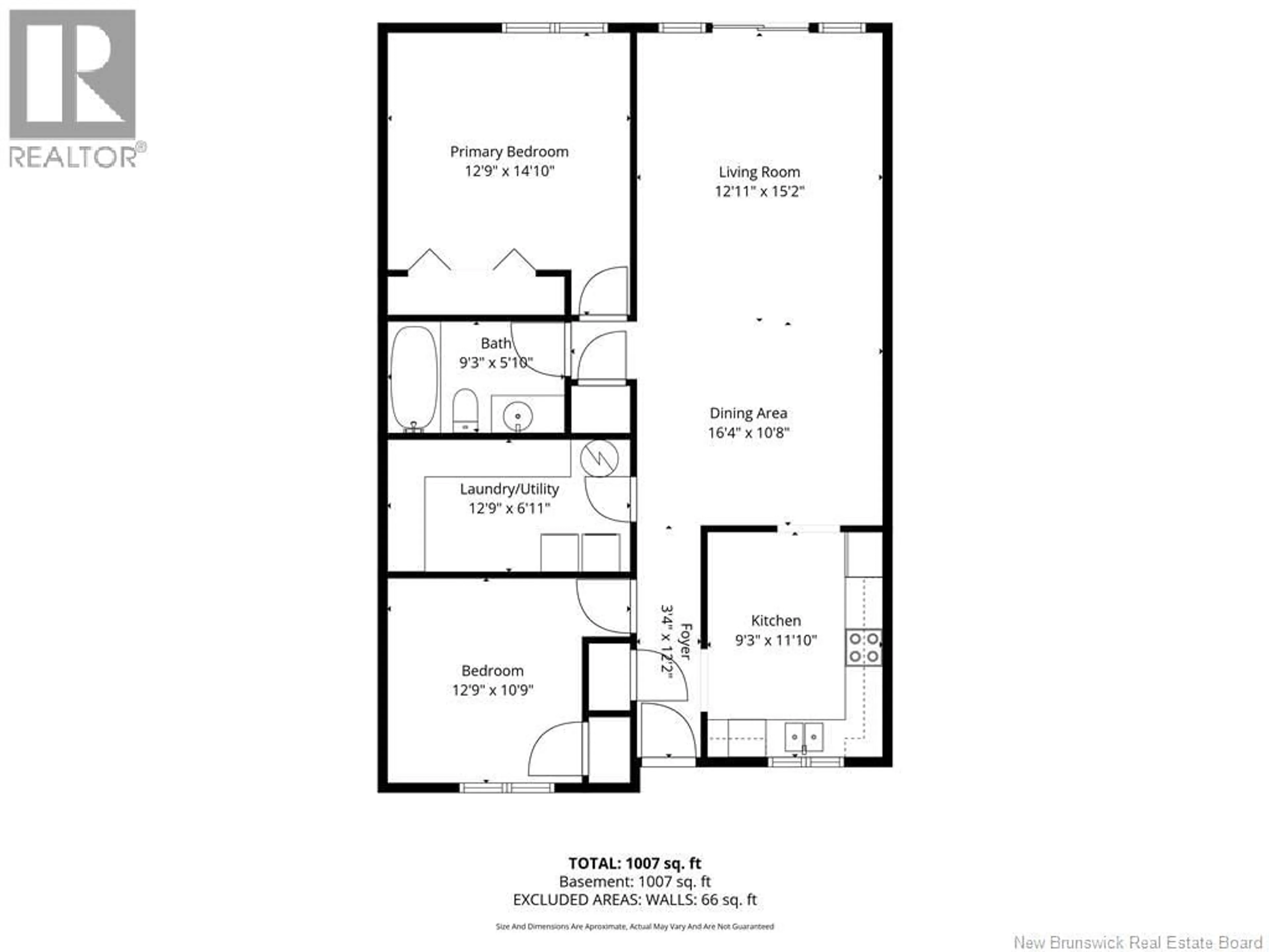 Floor plan for 110 - 208 VIRGINIA, Dieppe New Brunswick E1A6R7