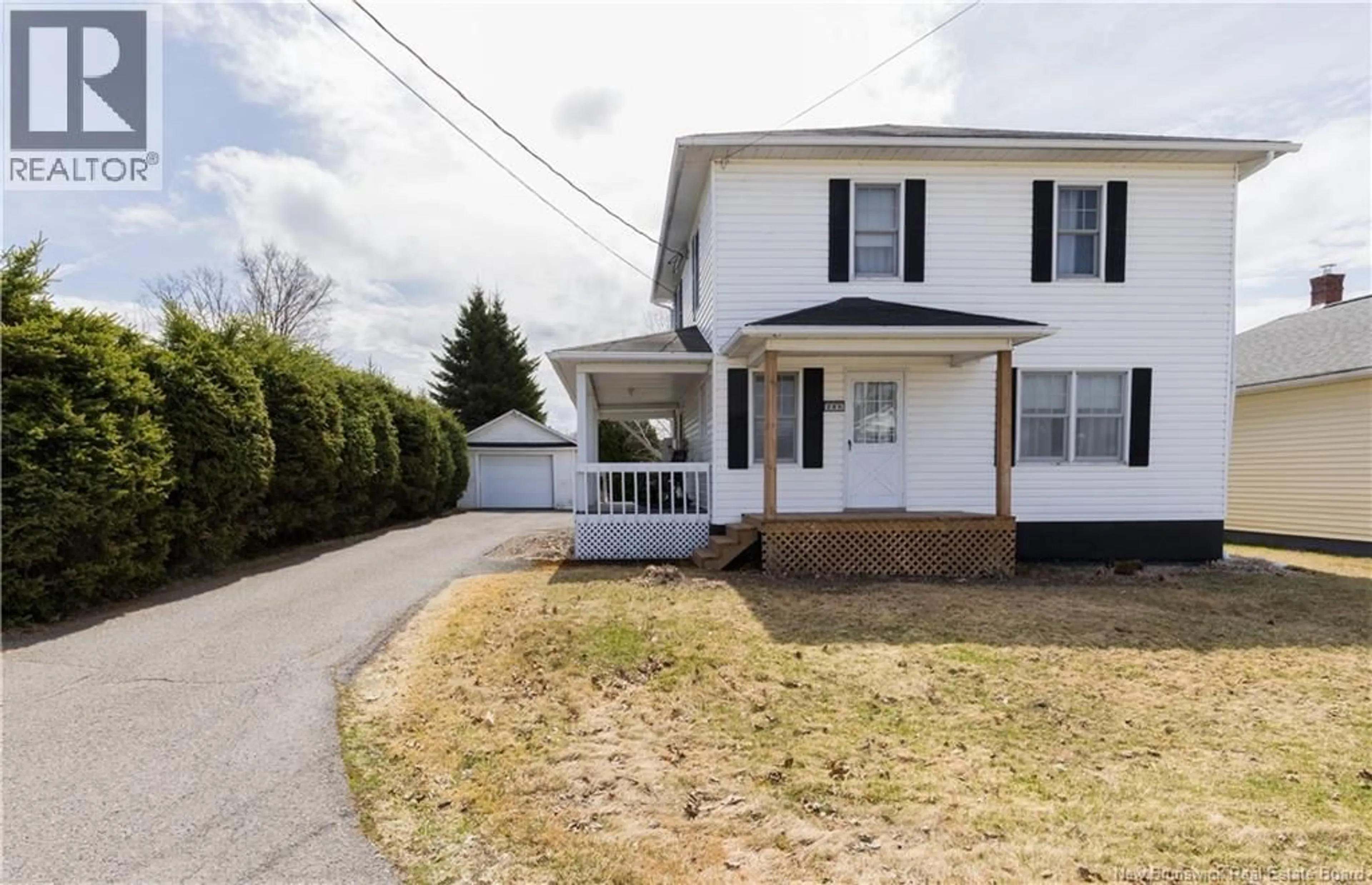 Home with vinyl exterior material, street for 205 BASIN STREET, Grand Falls New Brunswick E3Z2H9