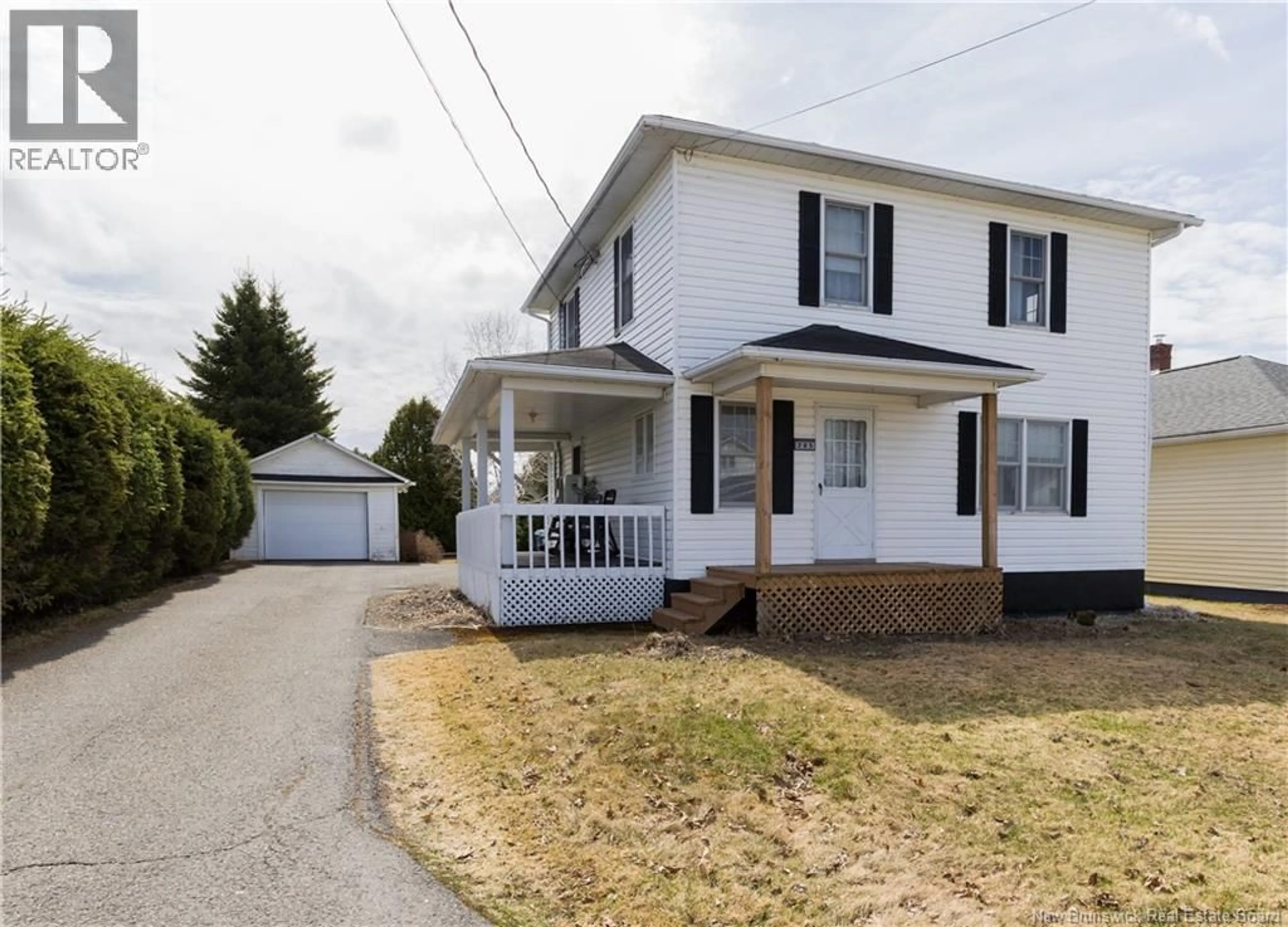 Home with vinyl exterior material, street for 205 BASIN STREET, Grand Falls New Brunswick E3Z2H9