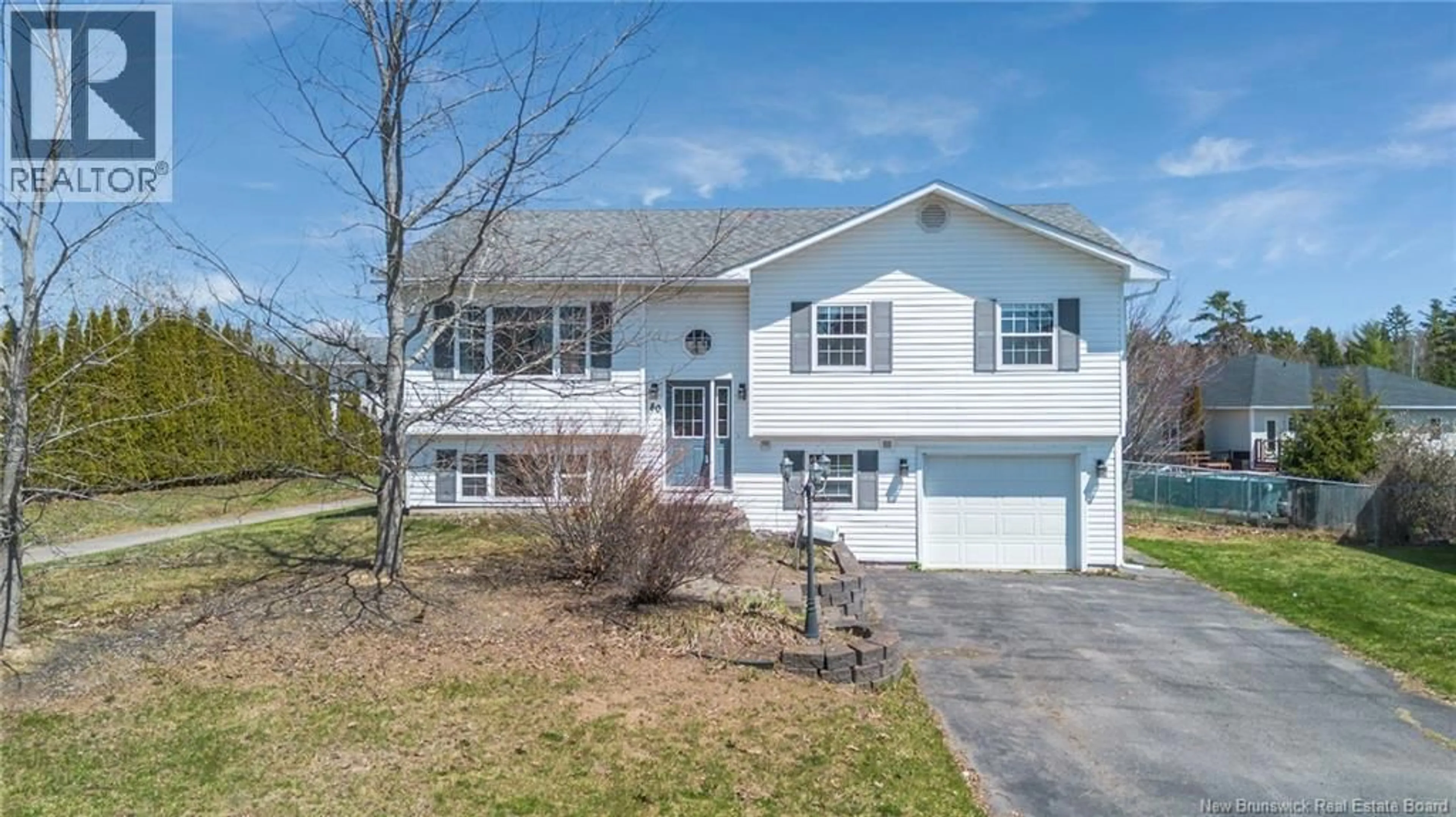 Home with vinyl exterior material, street for 80 DUFFIE DRIVE, Oromocto New Brunswick E2V4L3