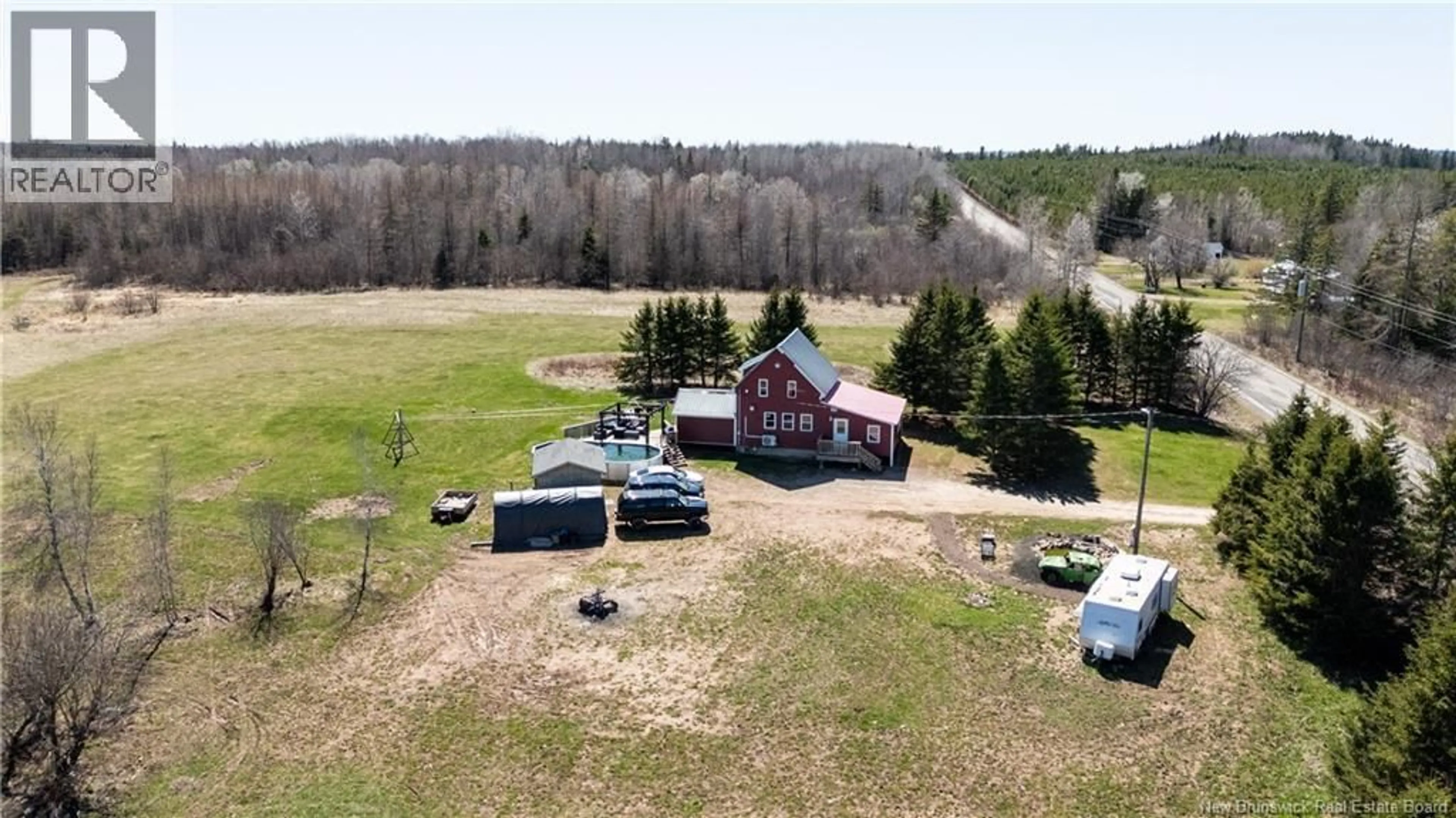 A pic from outside/outdoor area/front of a property/back of a property/a pic from drone, building for 5198 ROUTE 880, Havelock New Brunswick E4Z5C2