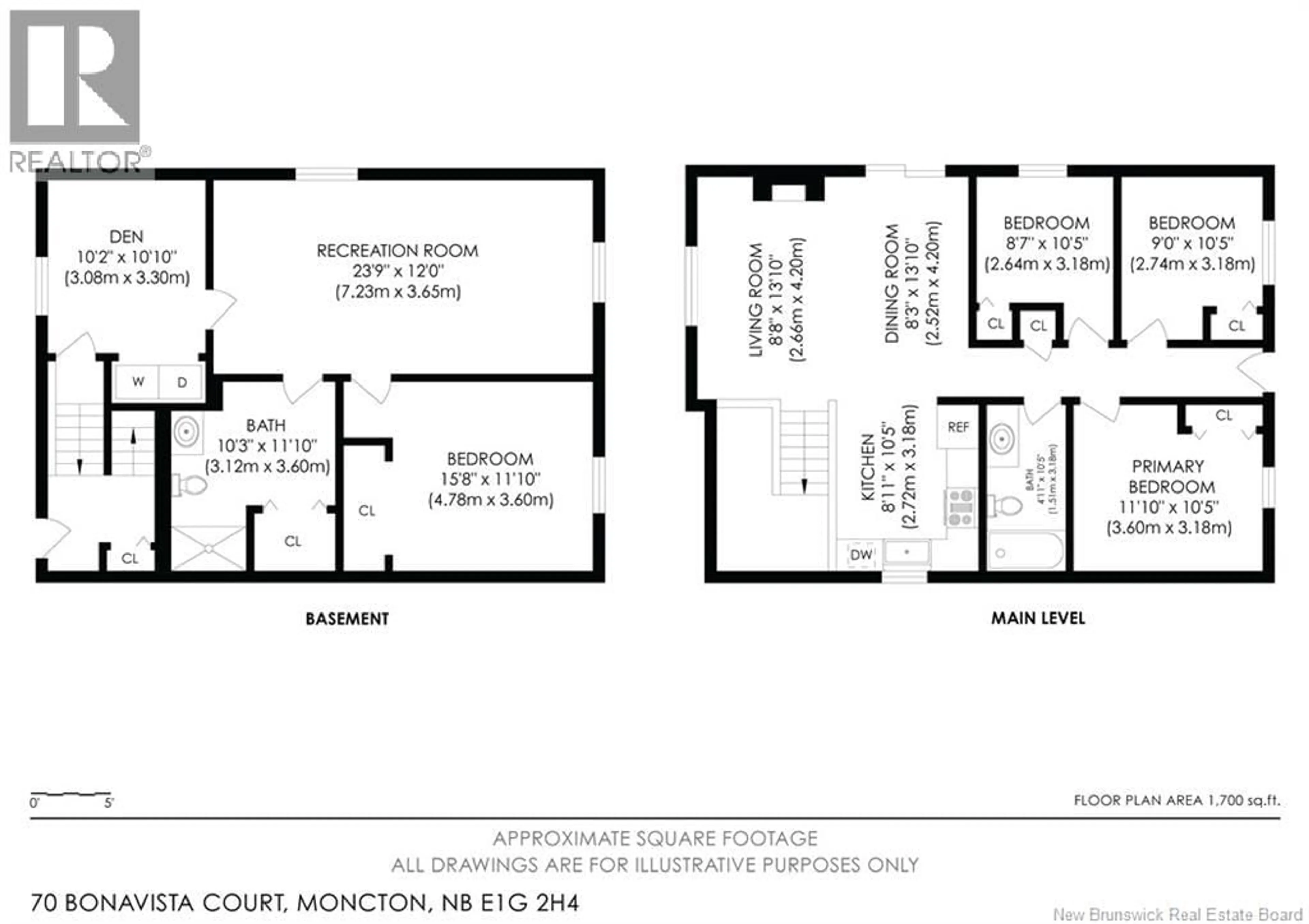 Floor plan for 70 BONAVISTA COURT, Moncton New Brunswick E1G2H4