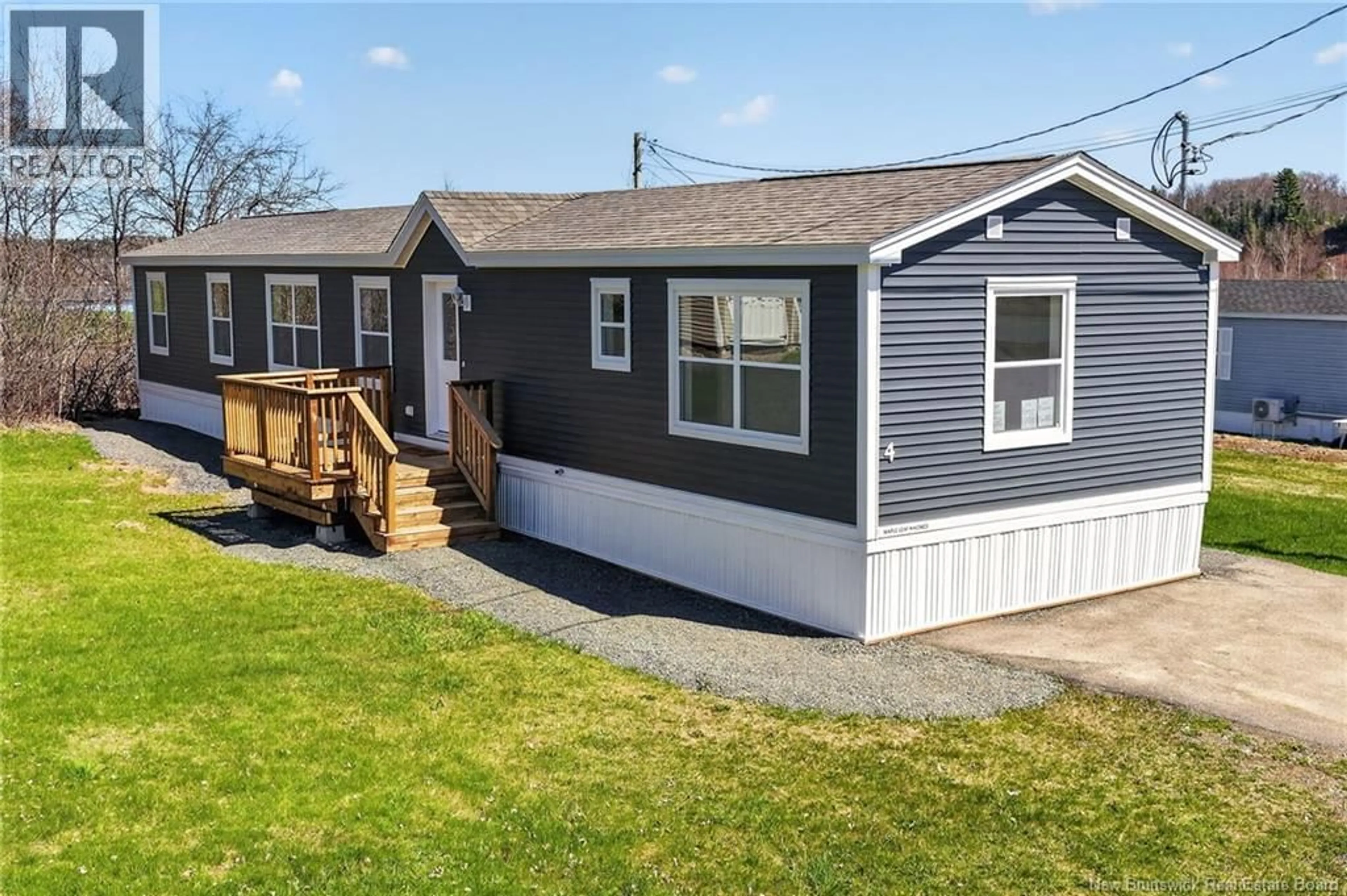Home with vinyl exterior material, street for 4 ALEX AVENUE, Salisbury New Brunswick E4J1Z2