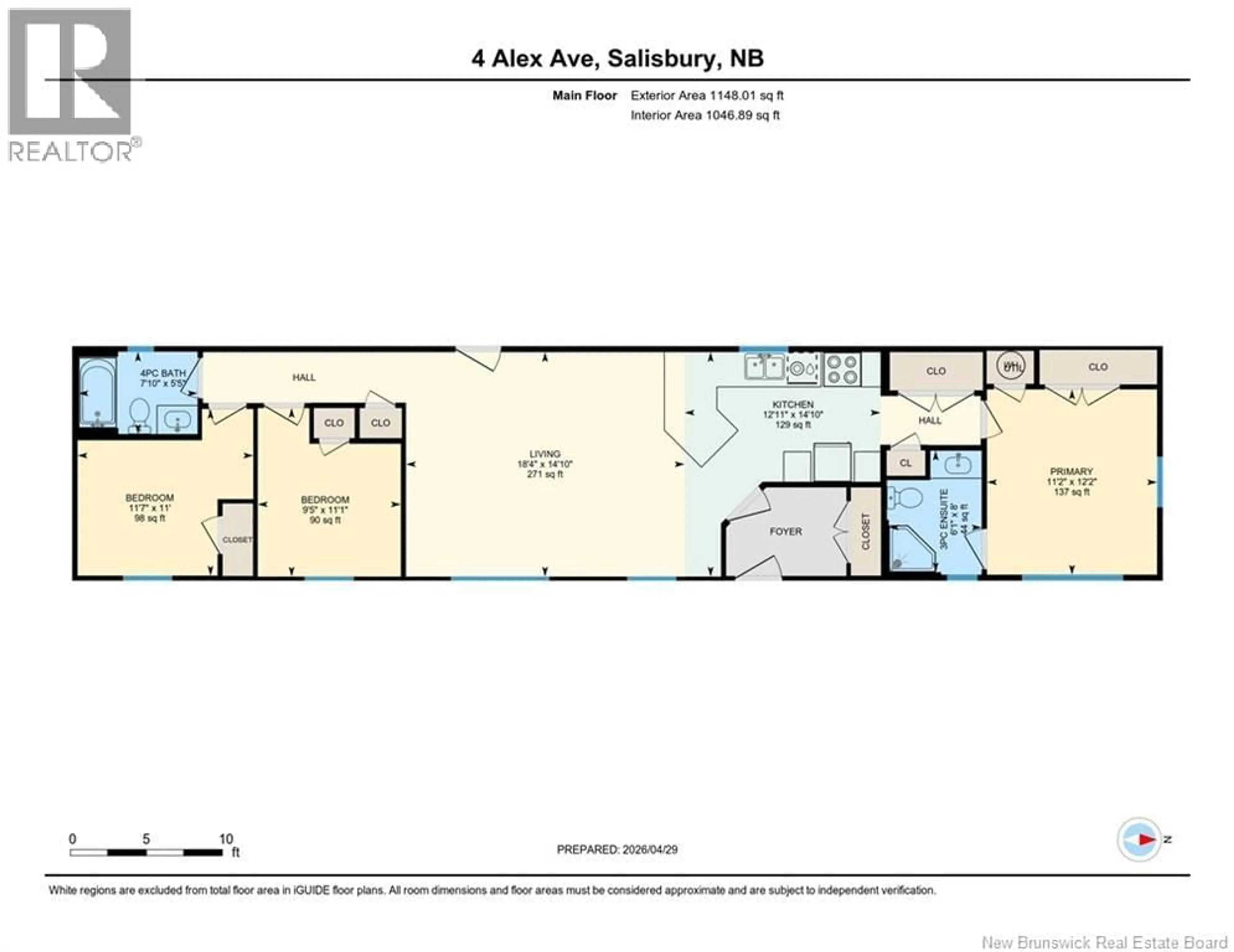 Floor plan for 4 ALEX AVENUE, Salisbury New Brunswick E4J1Z2