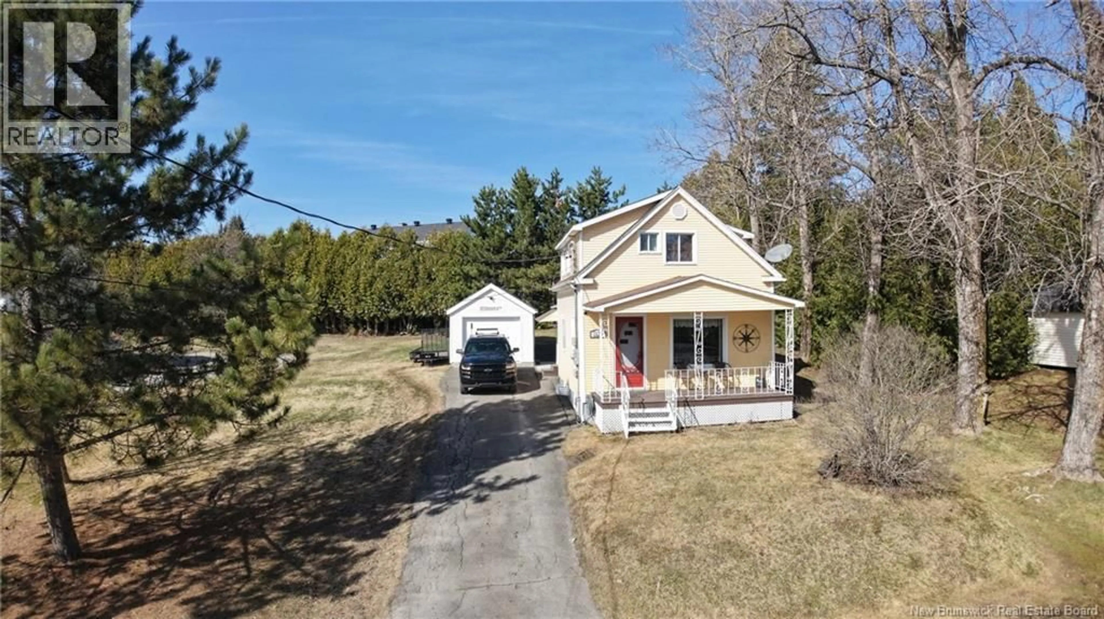 A pic from outside/outdoor area/front of a property/back of a property/a pic from drone, street for 1129 PRINCIPALE STREET, Saint-Basile New Brunswick E7C1M1