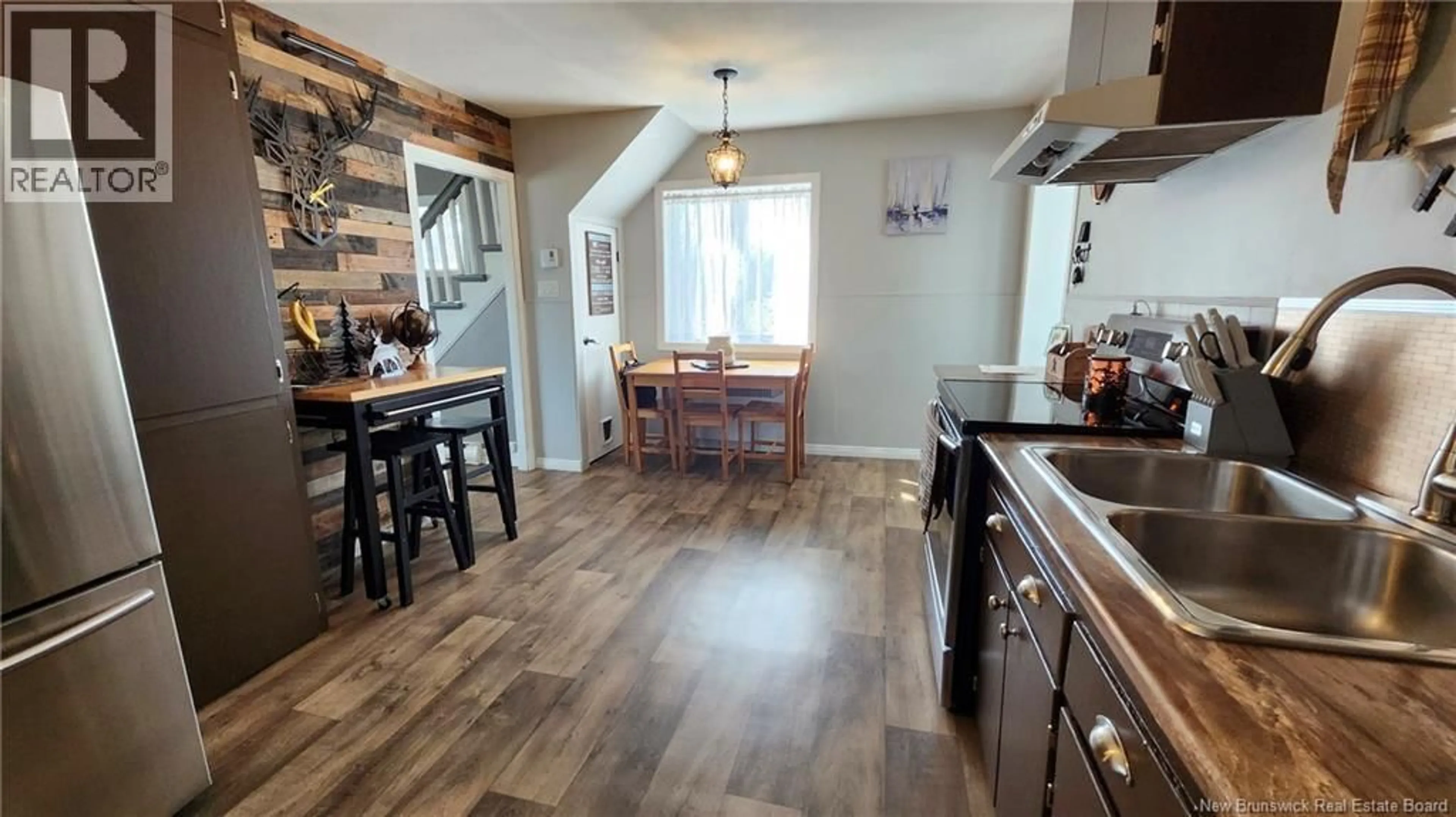 Open concept kitchen, wood/laminate floor for 1129 PRINCIPALE STREET, Saint-Basile New Brunswick E7C1M1