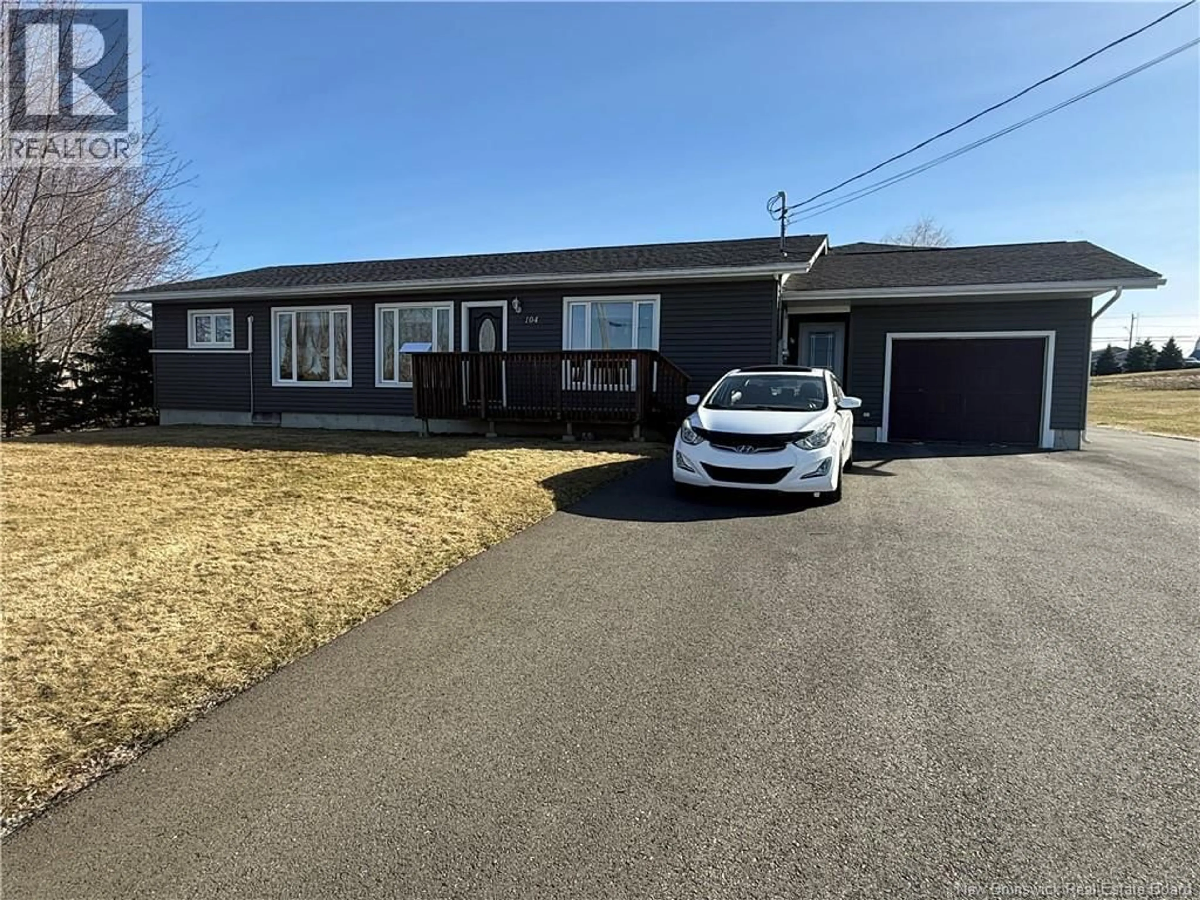Home with vinyl exterior material, street for 104 MATHIEU STREET, Drummond New Brunswick E3Y3W7