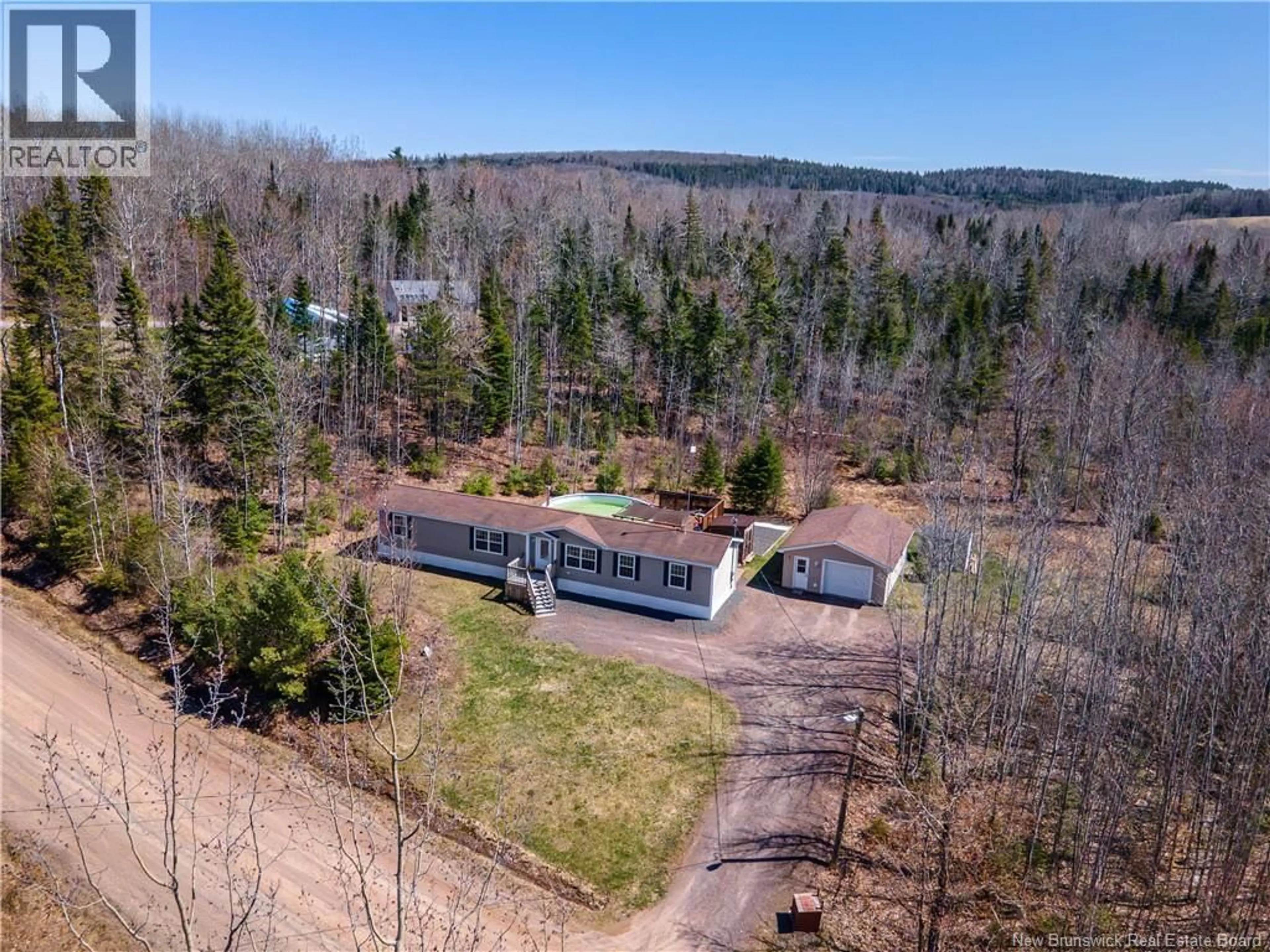 A pic from outside/outdoor area/front of a property/back of a property/a pic from drone, forest/trees view for 206 CREEK ROAD, Mount Middleton New Brunswick E4G3C2