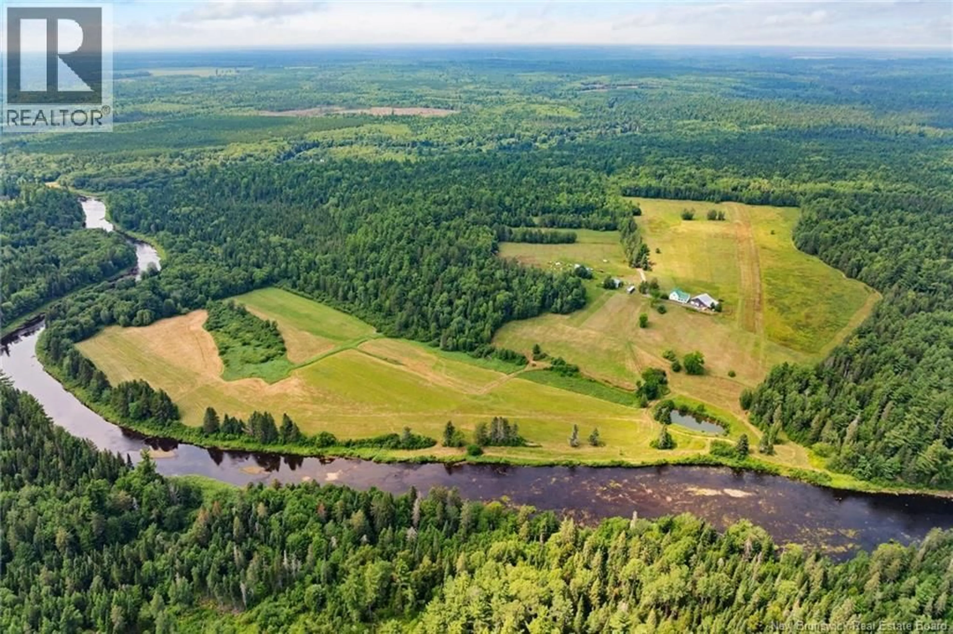 A pic from outside/outdoor area/front of a property/back of a property/a pic from drone, water/lake/river/ocean view for 3090 ROUTE 116, Salmon River Rd New Brunswick E4A3M3