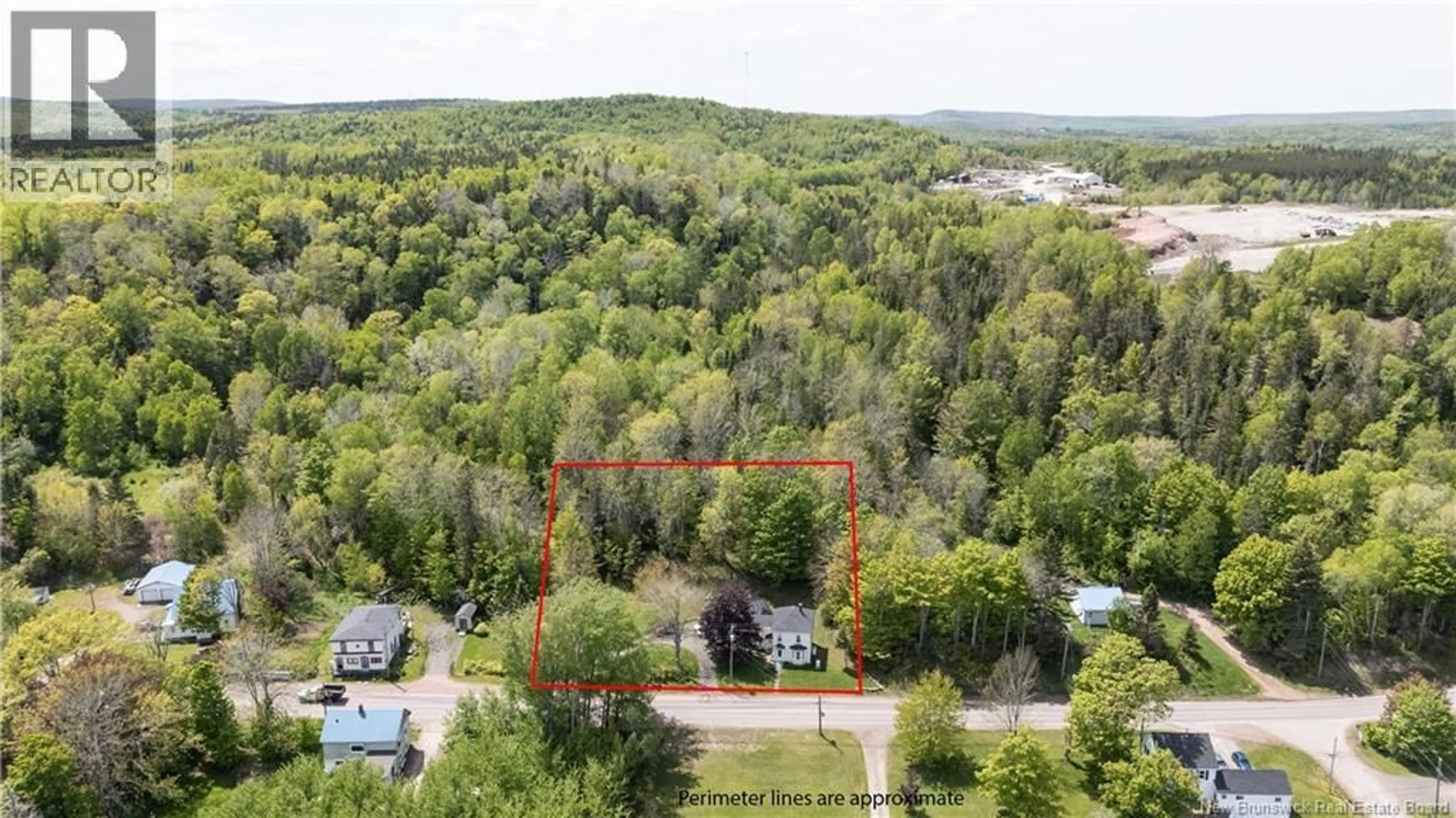 A pic from outside/outdoor area/front of a property/back of a property/a pic from drone, forest/trees view for 3140 ROUTE 114, Edgetts Landing New Brunswick E4H2G1