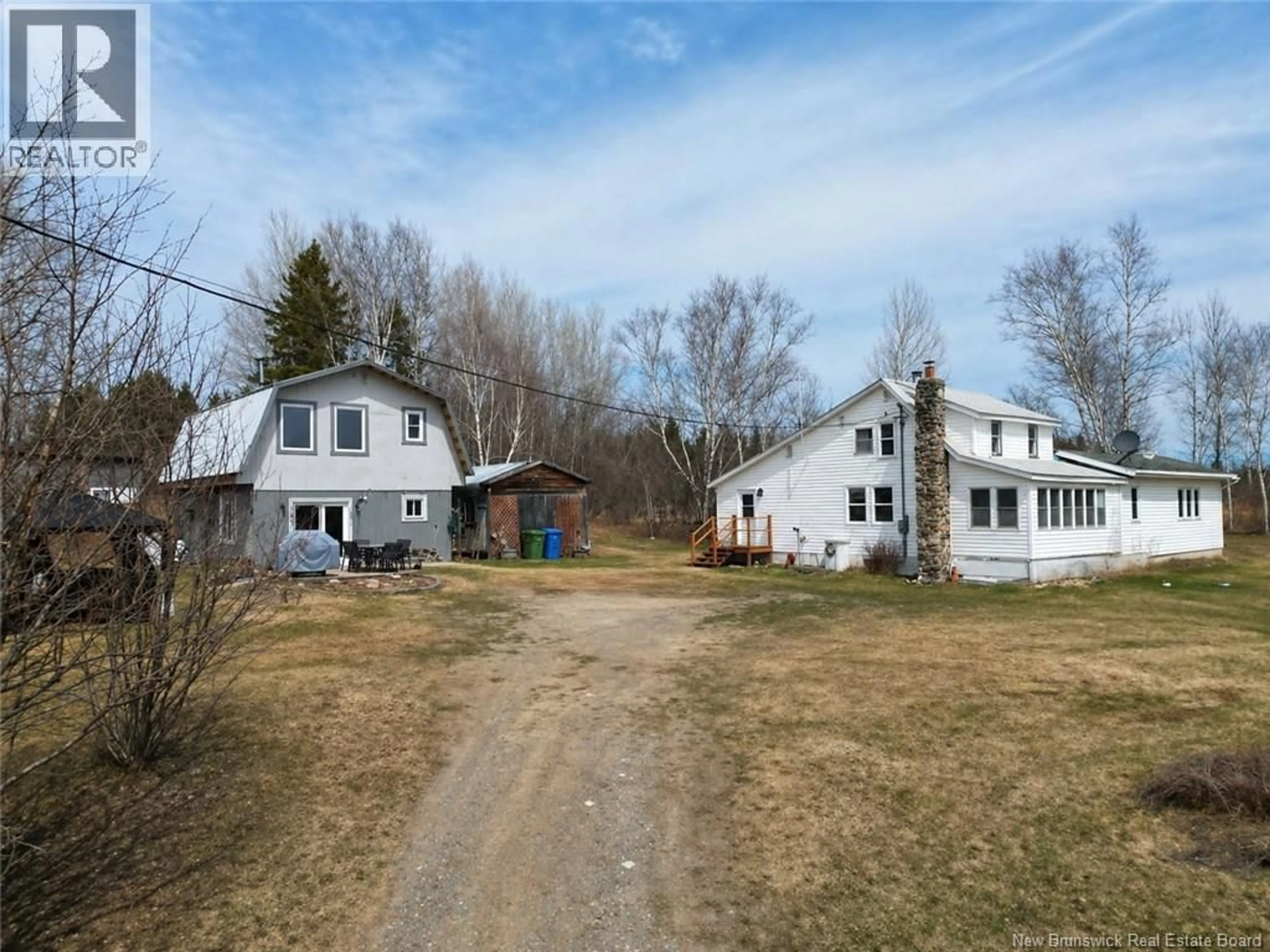 A pic from outside/outdoor area/front of a property/back of a property/a pic from drone, street for 845 ROUTE 385, Burntland Brook New Brunswick E7G3M2