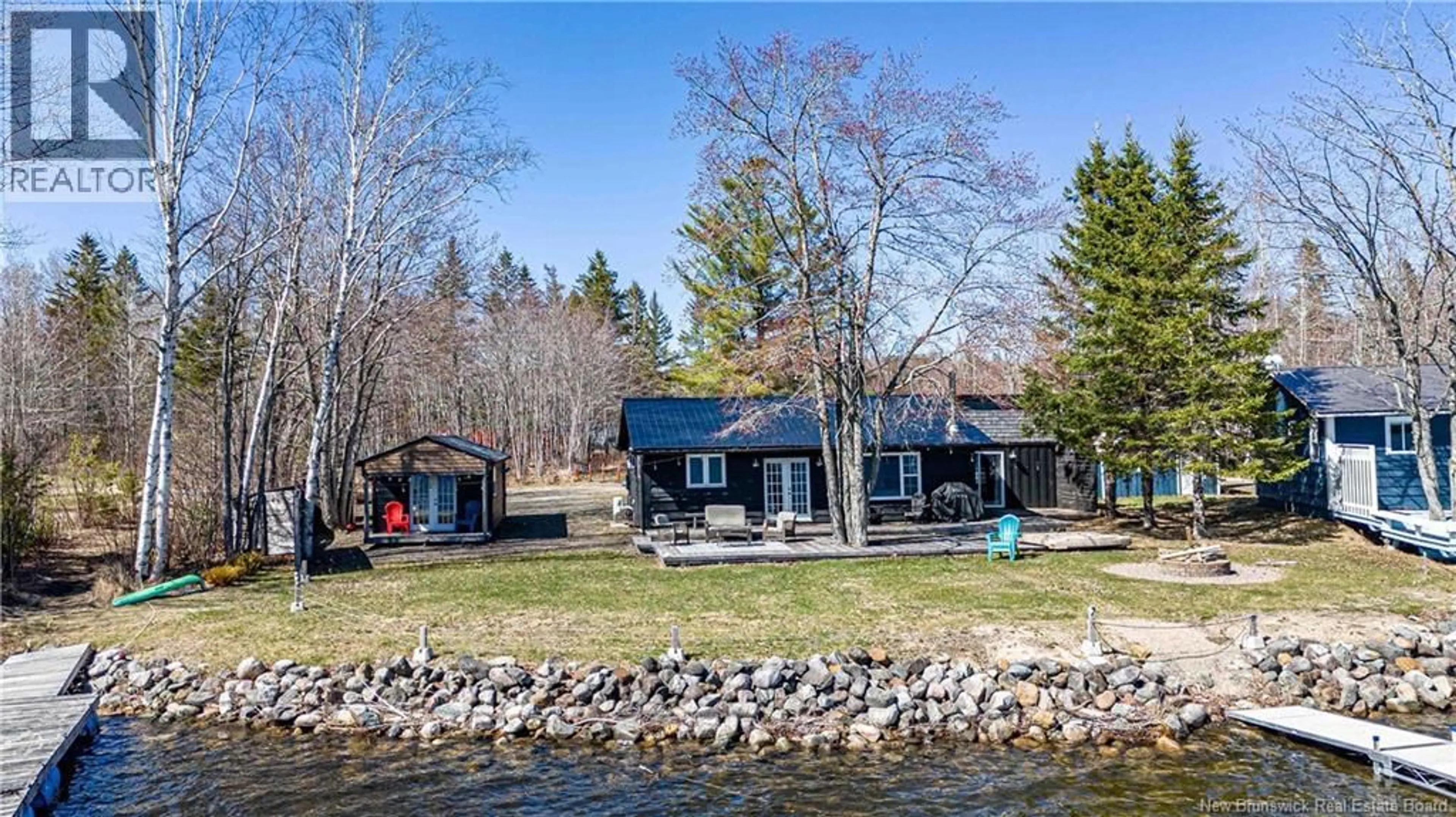 A pic from outside/outdoor area/front of a property/back of a property/a pic from drone, water/lake/river/ocean view for 179 JERRY CHESSIE ROAD, Hanwell New Brunswick E2V0A6