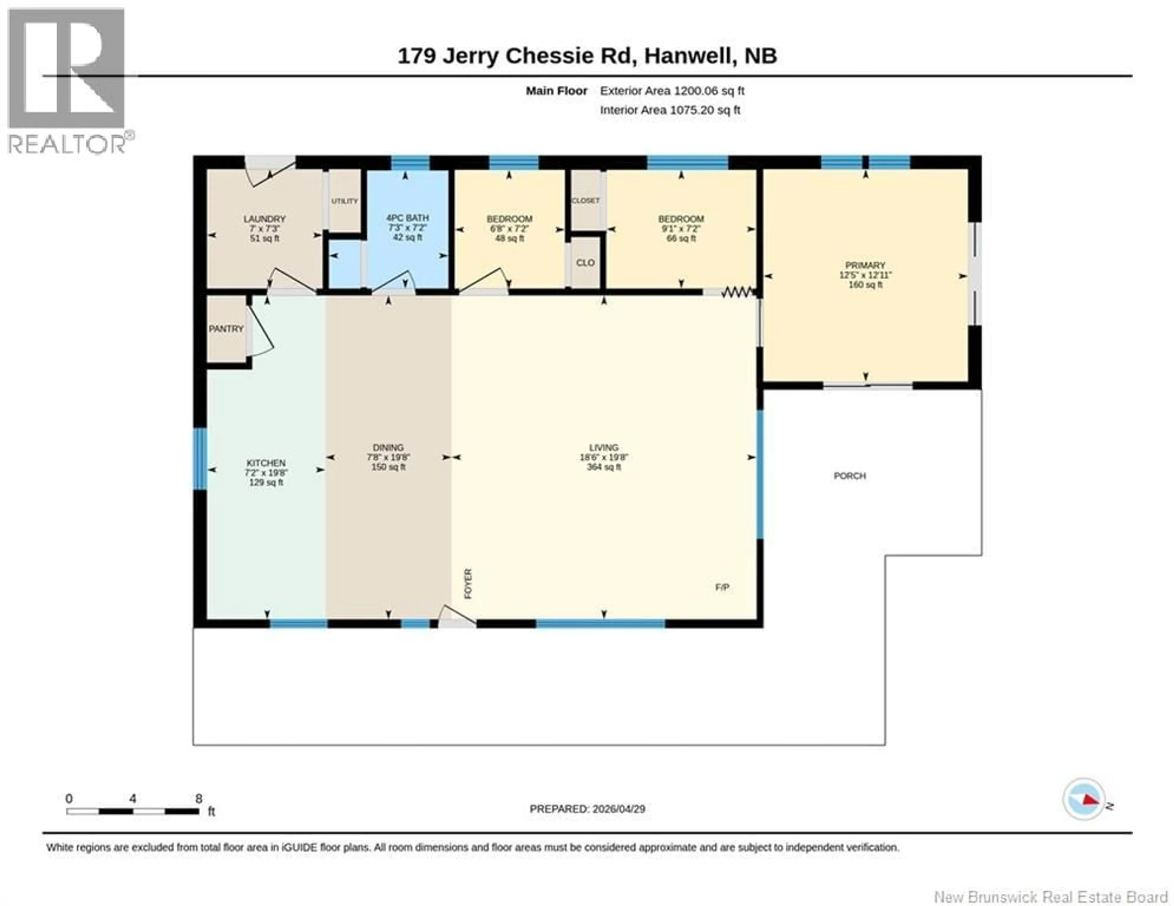 Floor plan for 179 JERRY CHESSIE ROAD, Hanwell New Brunswick E2V0A6