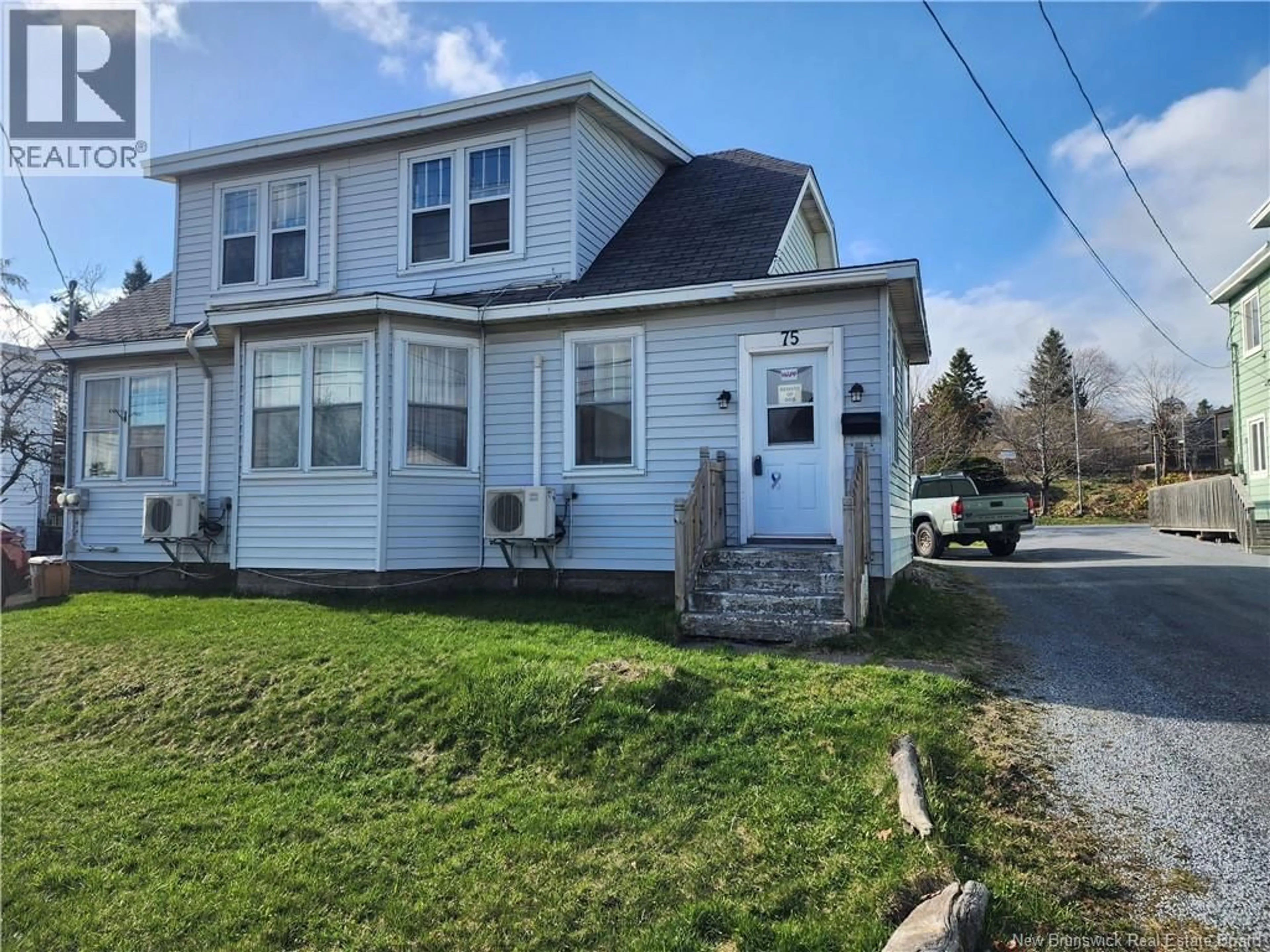 Home with vinyl exterior material, street for 73-75 LOCH LOMOND, Saint John New Brunswick E2J1X6