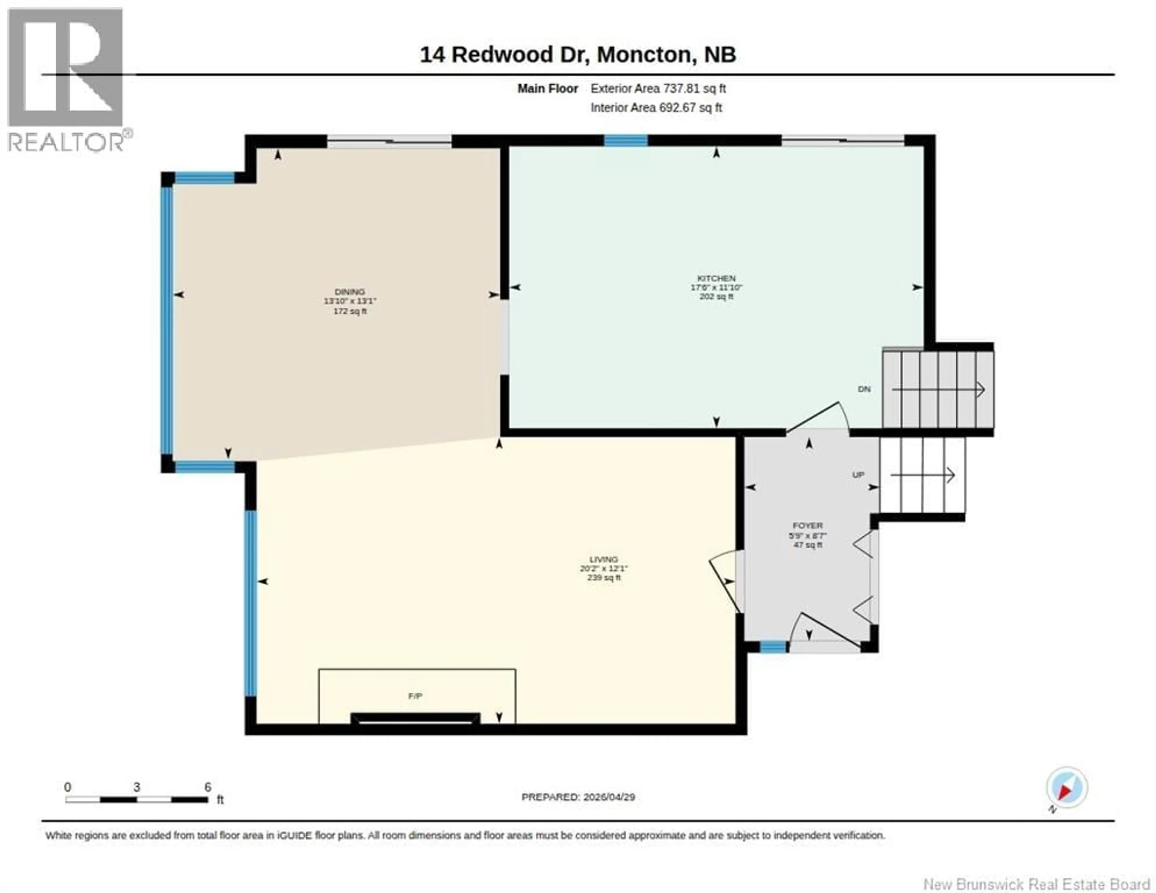 Floor plan for 14 REDWOOD DRIVE, Moncton New Brunswick E1G1V6
