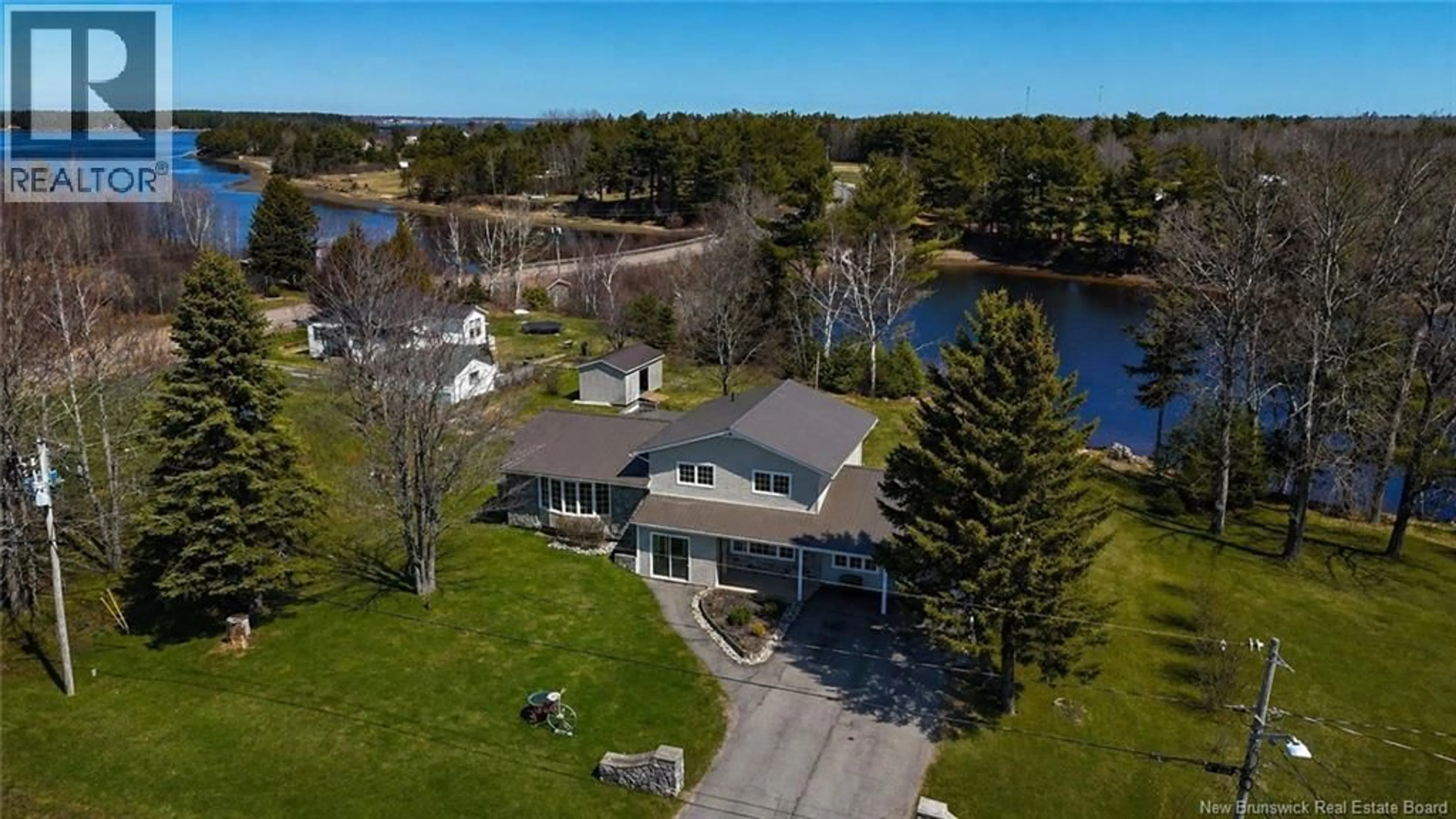 A pic from outside/outdoor area/front of a property/back of a property/a pic from drone, water/lake/river/ocean view for 30 BEATTIE, Rexton New Brunswick E4W1V5