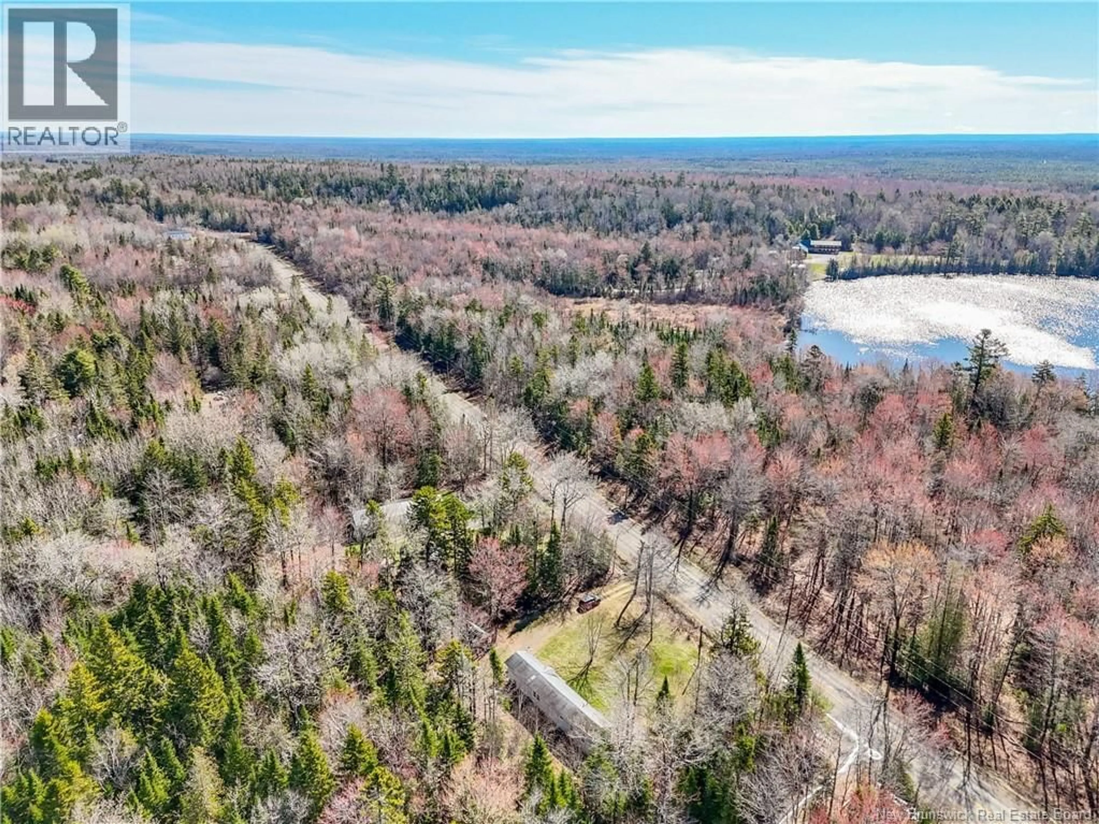 A pic from outside/outdoor area/front of a property/back of a property/a pic from drone, forest/trees view for 3613 ROUTE 640, Yoho New Brunswick E6K3B1