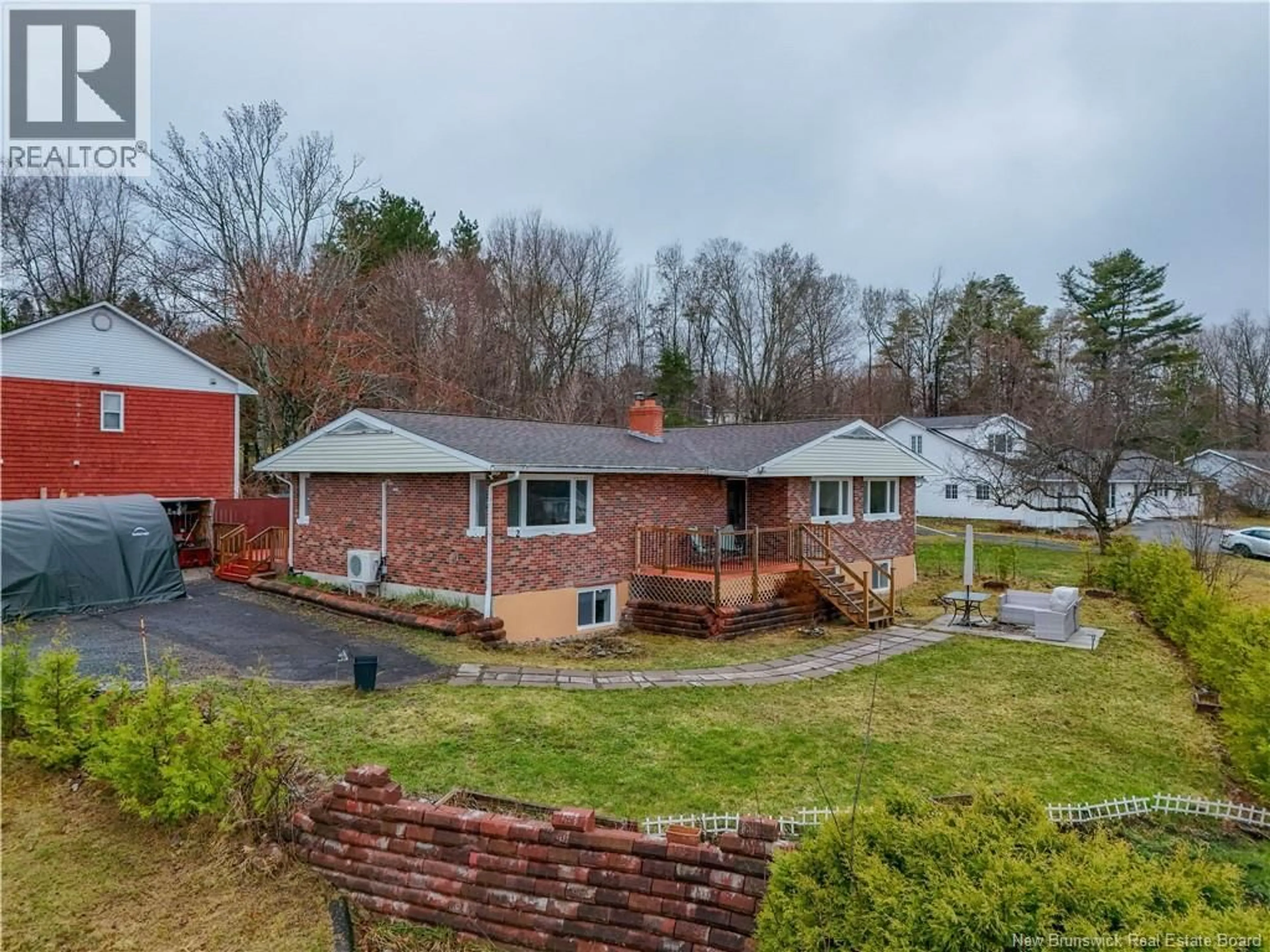 A pic from outside/outdoor area/front of a property/back of a property/a pic from drone, unknown for 2 ROBIN DRIVE, Fredericton New Brunswick E3C1K6