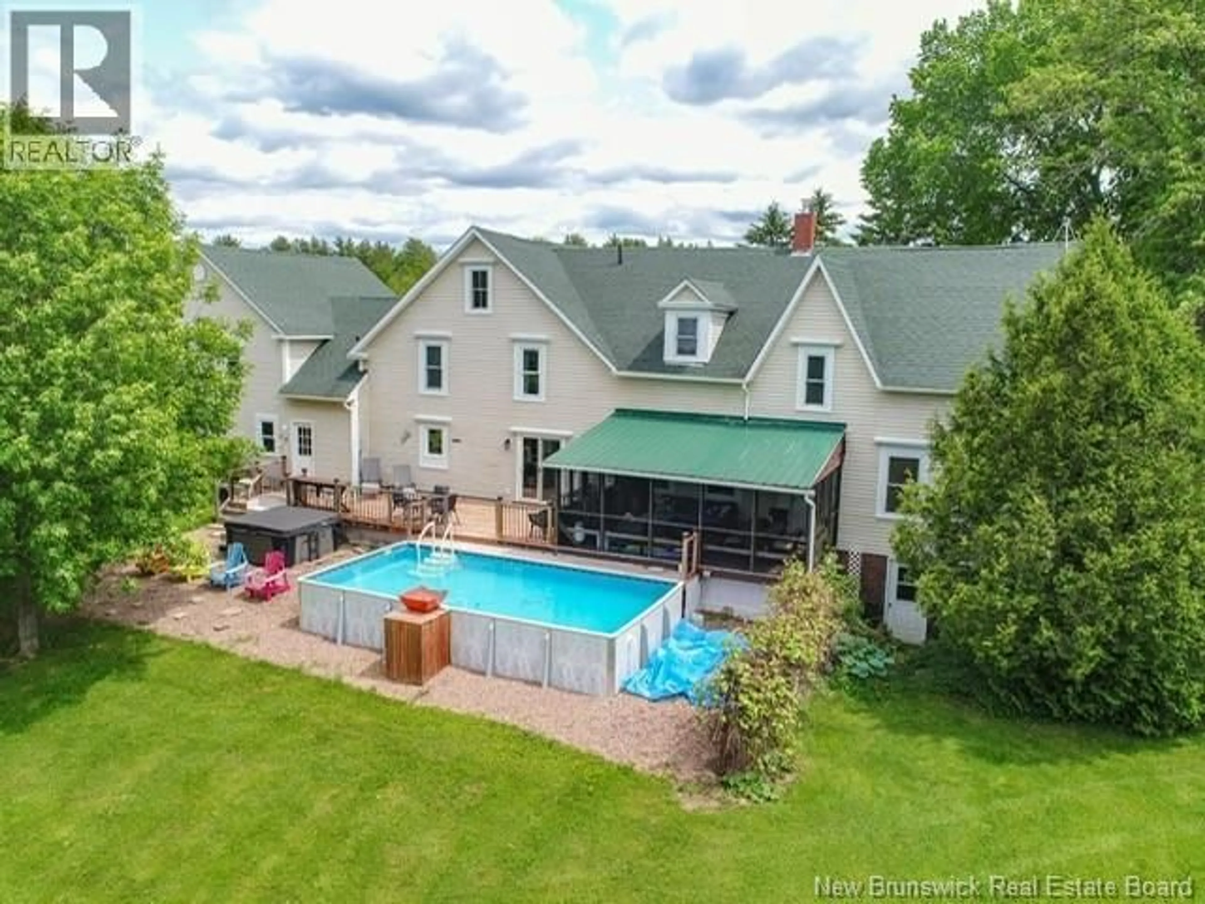 A pic from outside/outdoor area/front of a property/back of a property/a pic from drone, water/lake/river/ocean view for 85 SOUTH CANAAN ROAD, Coles Island New Brunswick E4C2S1