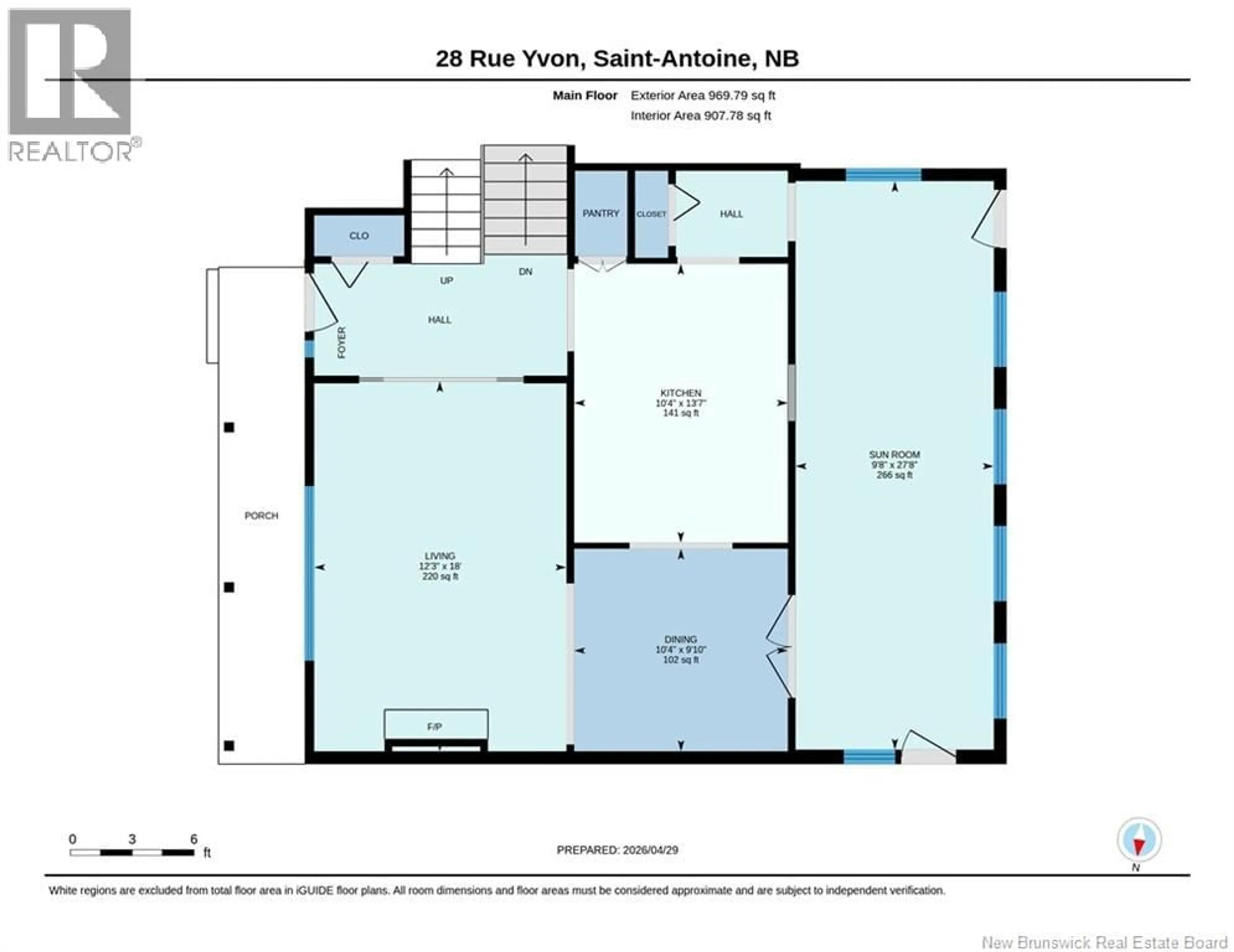 Floor plan for 28 YVON, Saint-Antoine New Brunswick E4V1L1