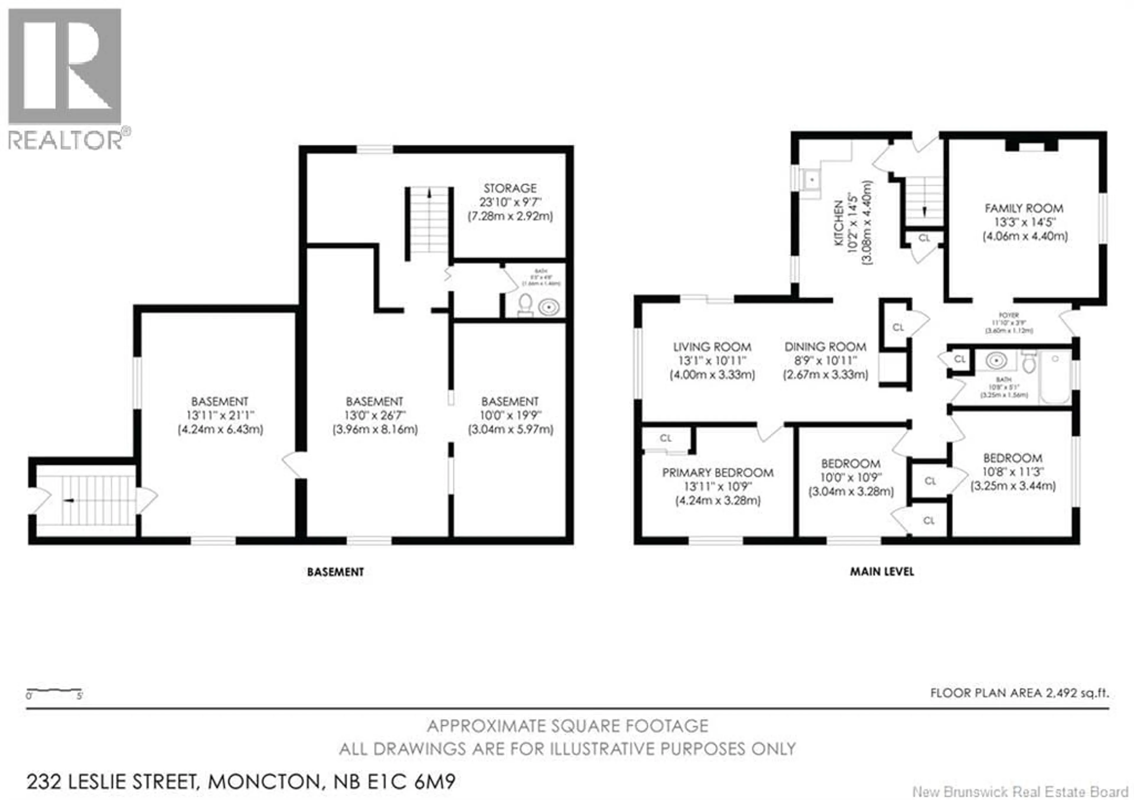 Floor plan for 232 LESLIE STREET, Moncton New Brunswick E1C6M9