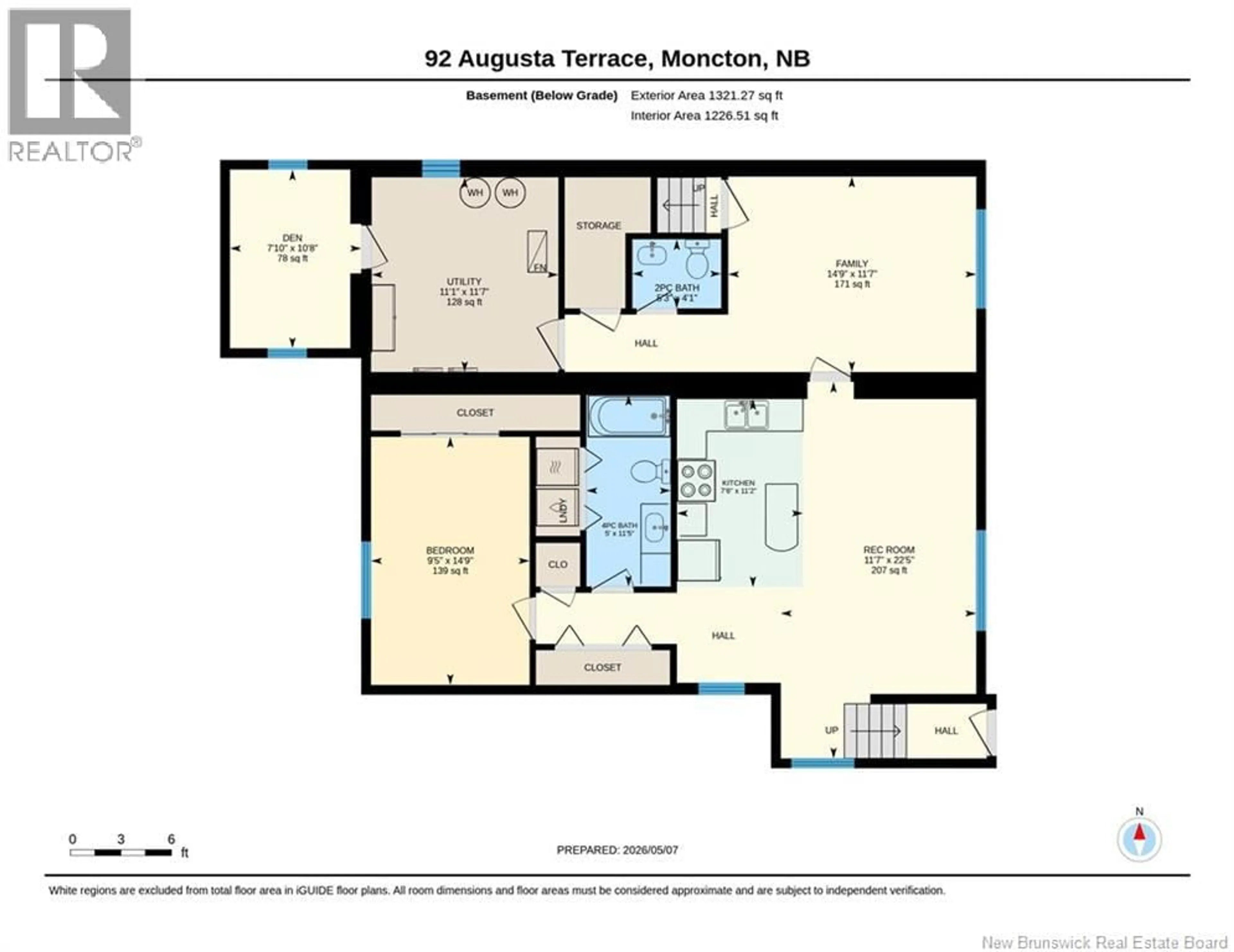 Floor plan for 92 AUGUSTA TERRACE, Moncton New Brunswick E1G5B7