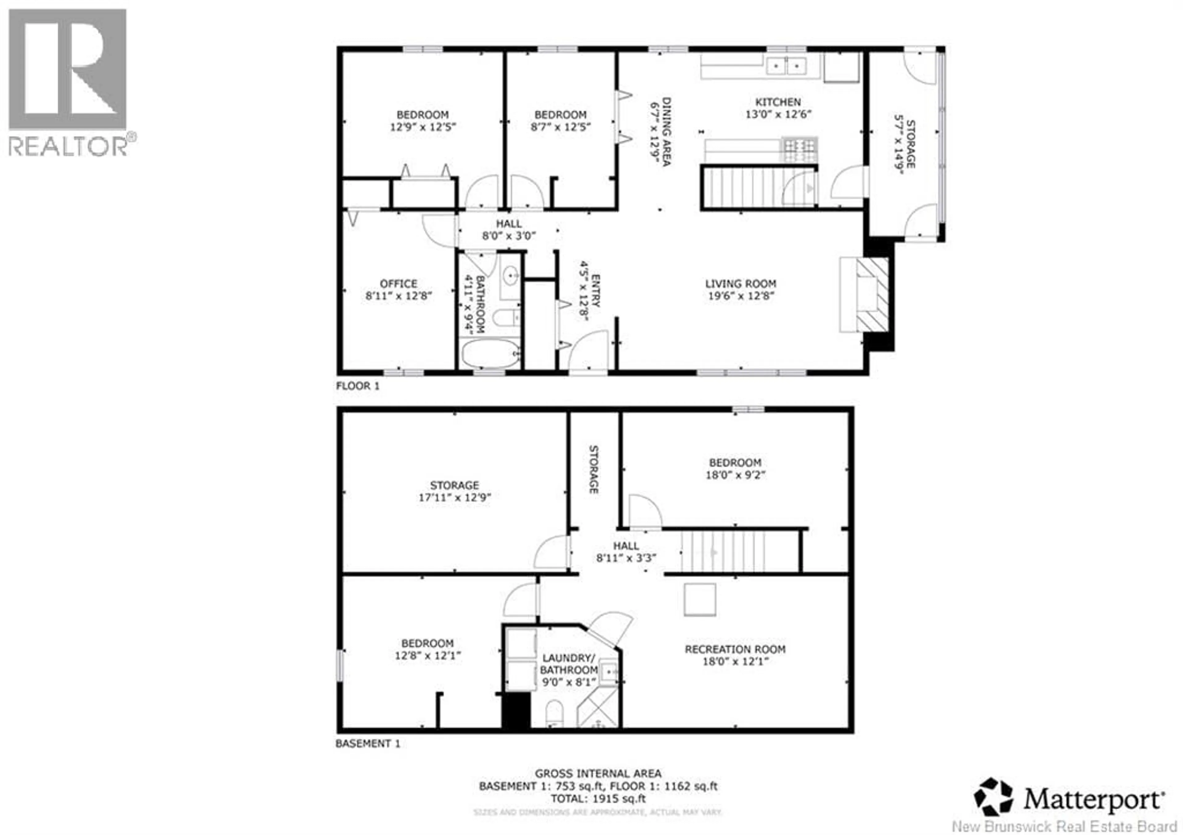 Floor plan for 278 BARTON CRESCENT, Fredericton New Brunswick E3A5A6