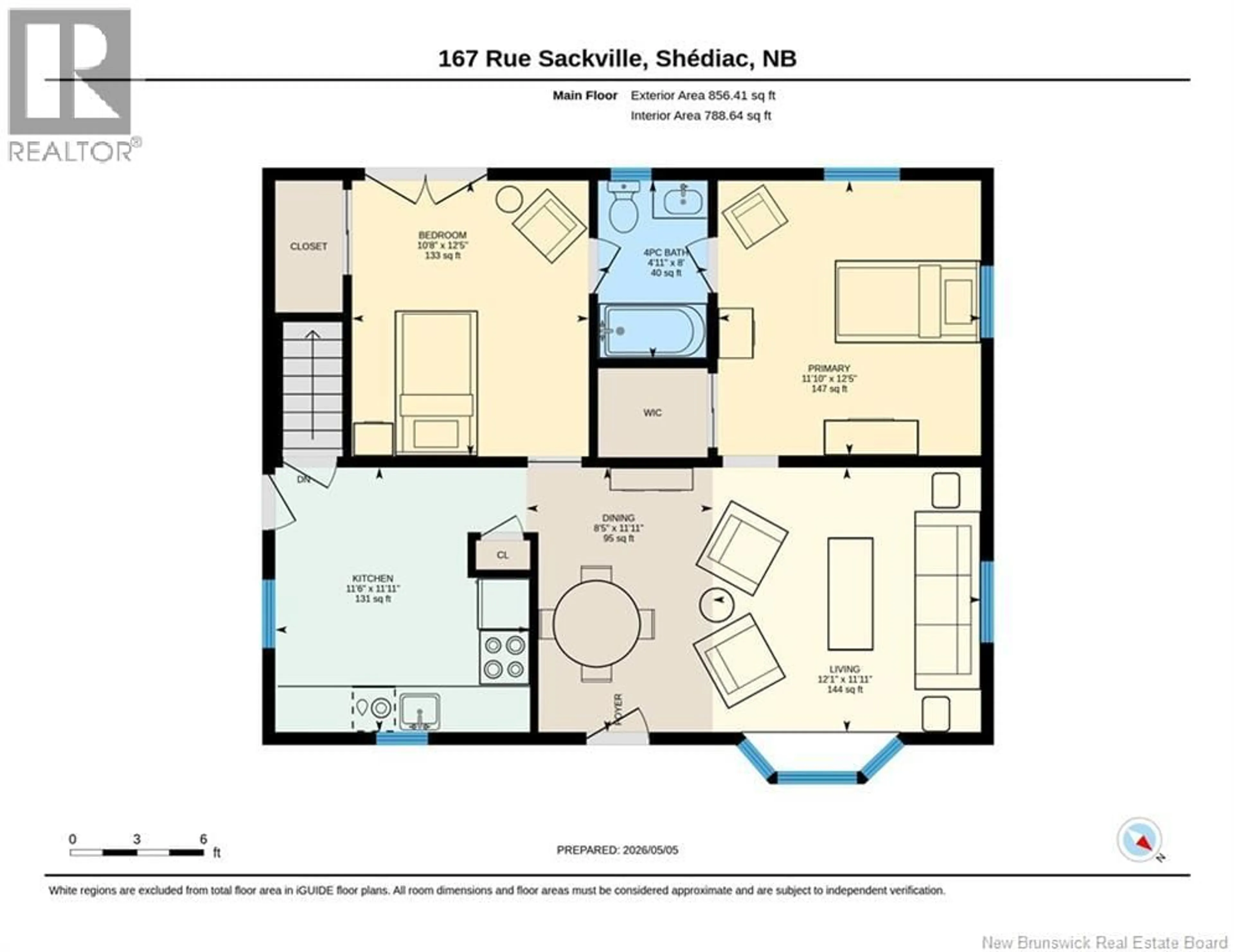 Floor plan for 167 SACKVILLE STREET, Shediac New Brunswick E4P2R1