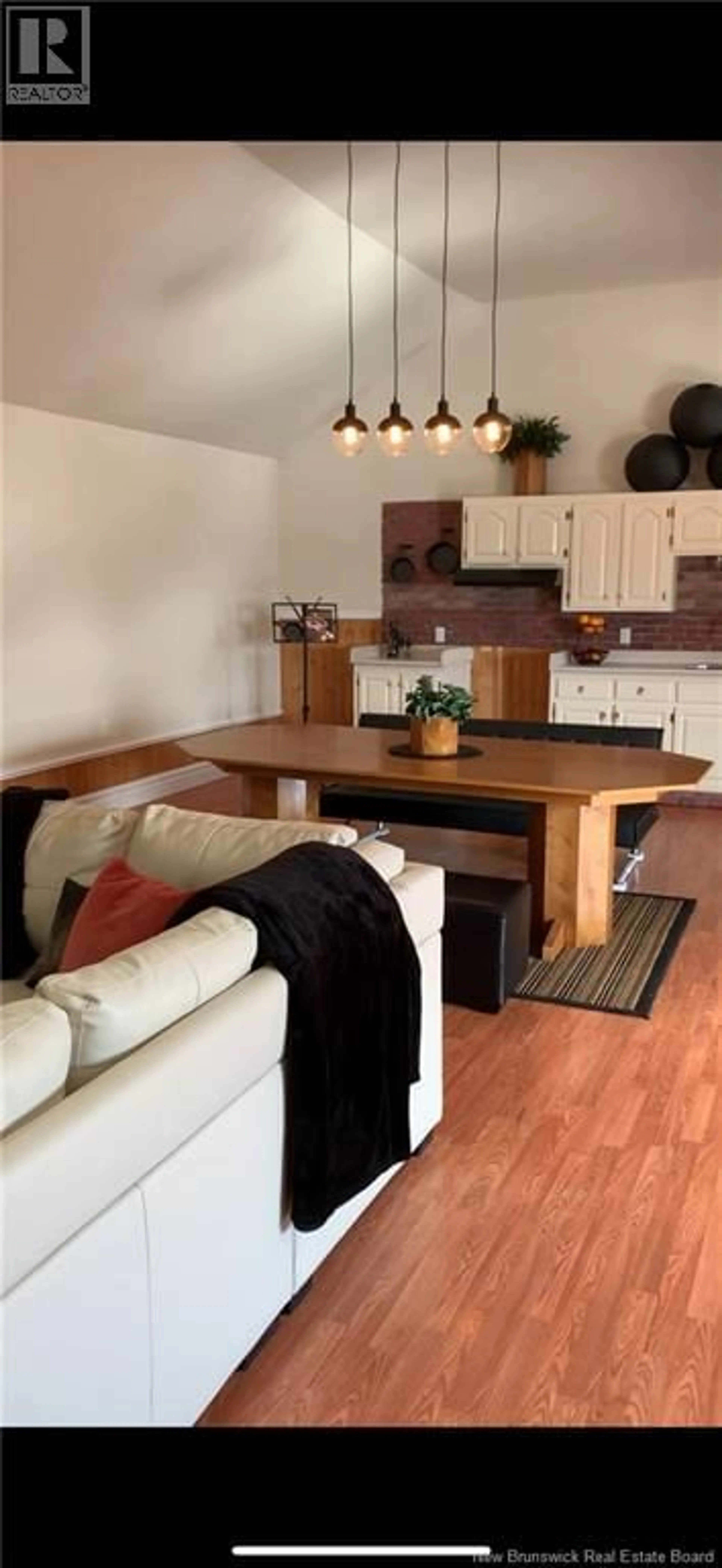 Open concept kitchen, wood/laminate floor for 57 TOBIQUE, Grand Falls New Brunswick E3Y1B9