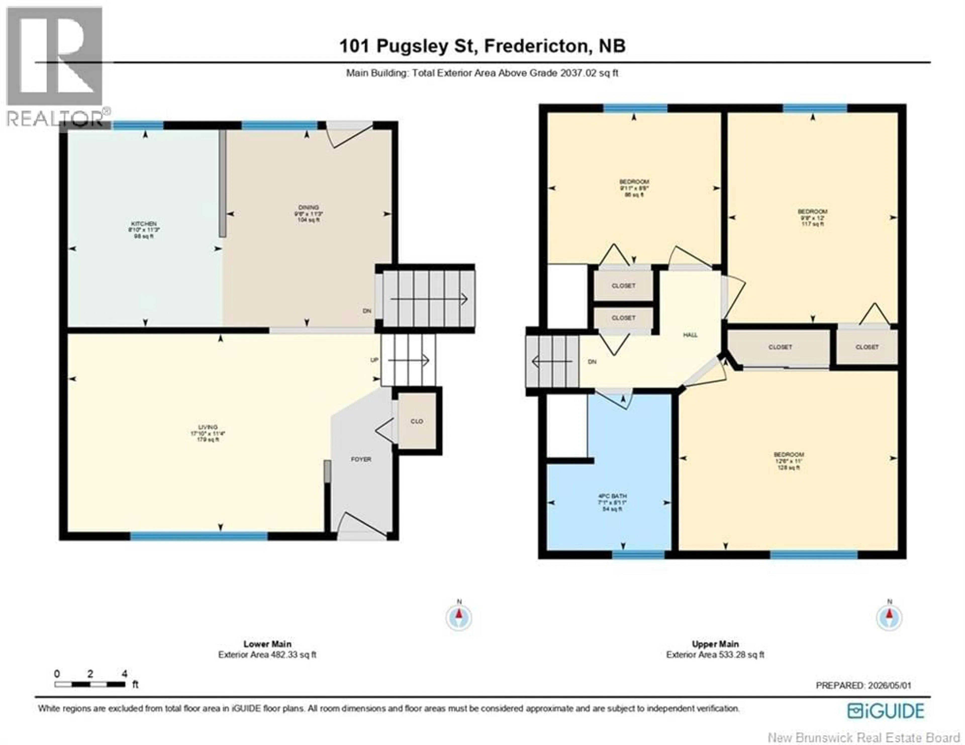 Floor plan for 101 PUGSLEY STREET, Fredericton New Brunswick E3B6T2