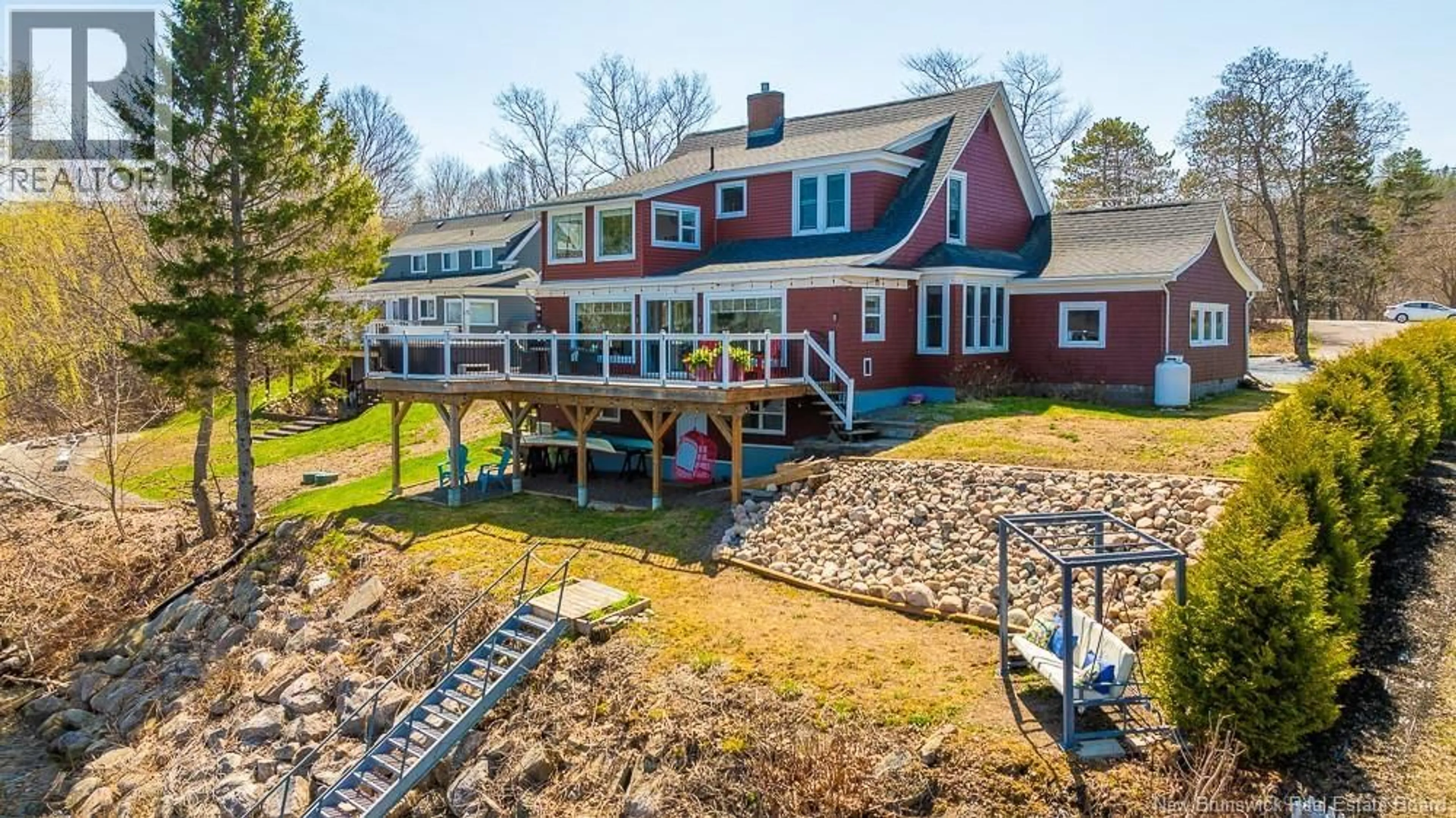 A pic from outside/outdoor area/front of a property/back of a property/a pic from drone, water/lake/river/ocean view for 9 DRIFTWOOD LANE, Grand Bay-Westfield New Brunswick E5K3G5