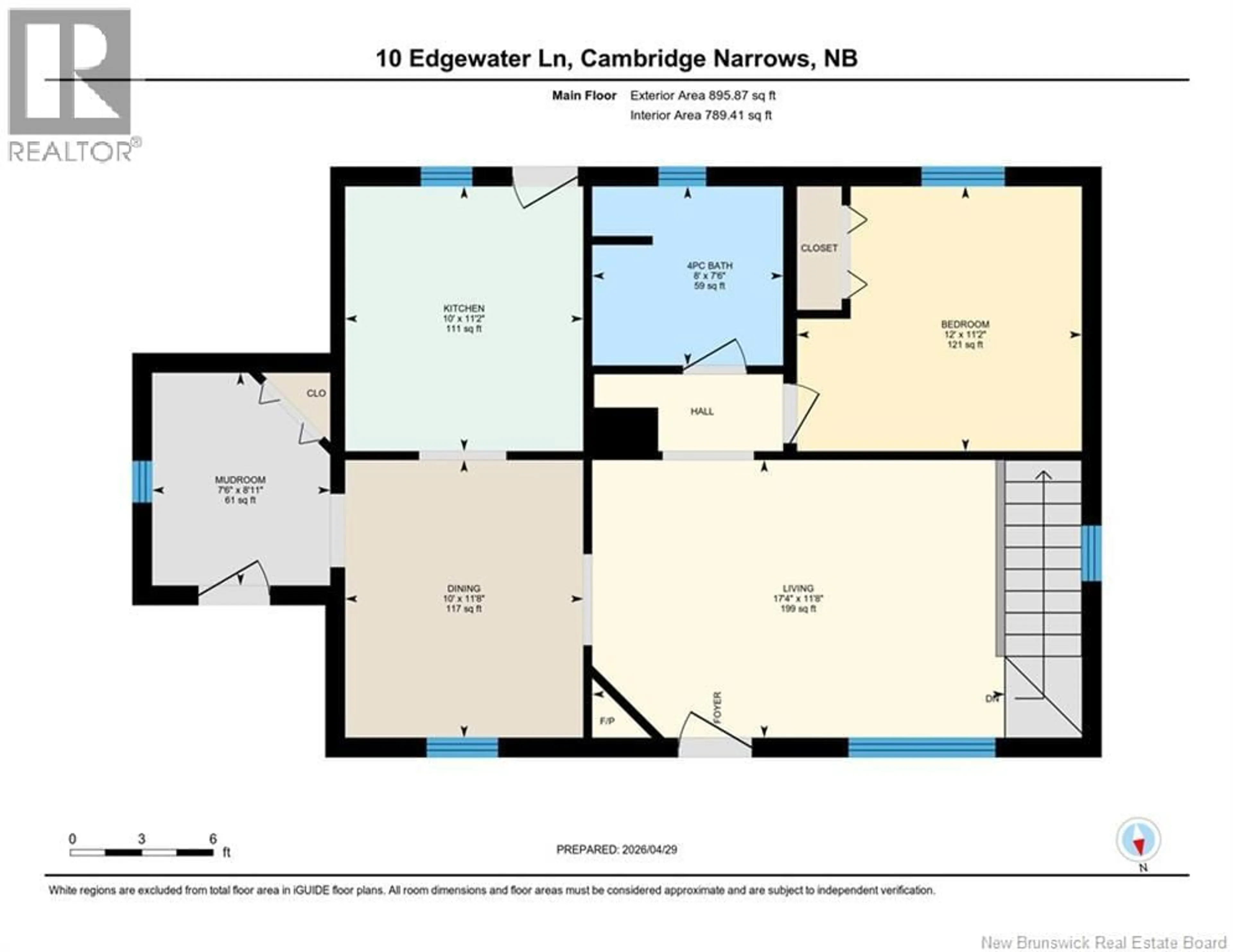 Floor plan for 10 EDGEWATER LANE, Cumberland Bay New Brunswick E4A3G9