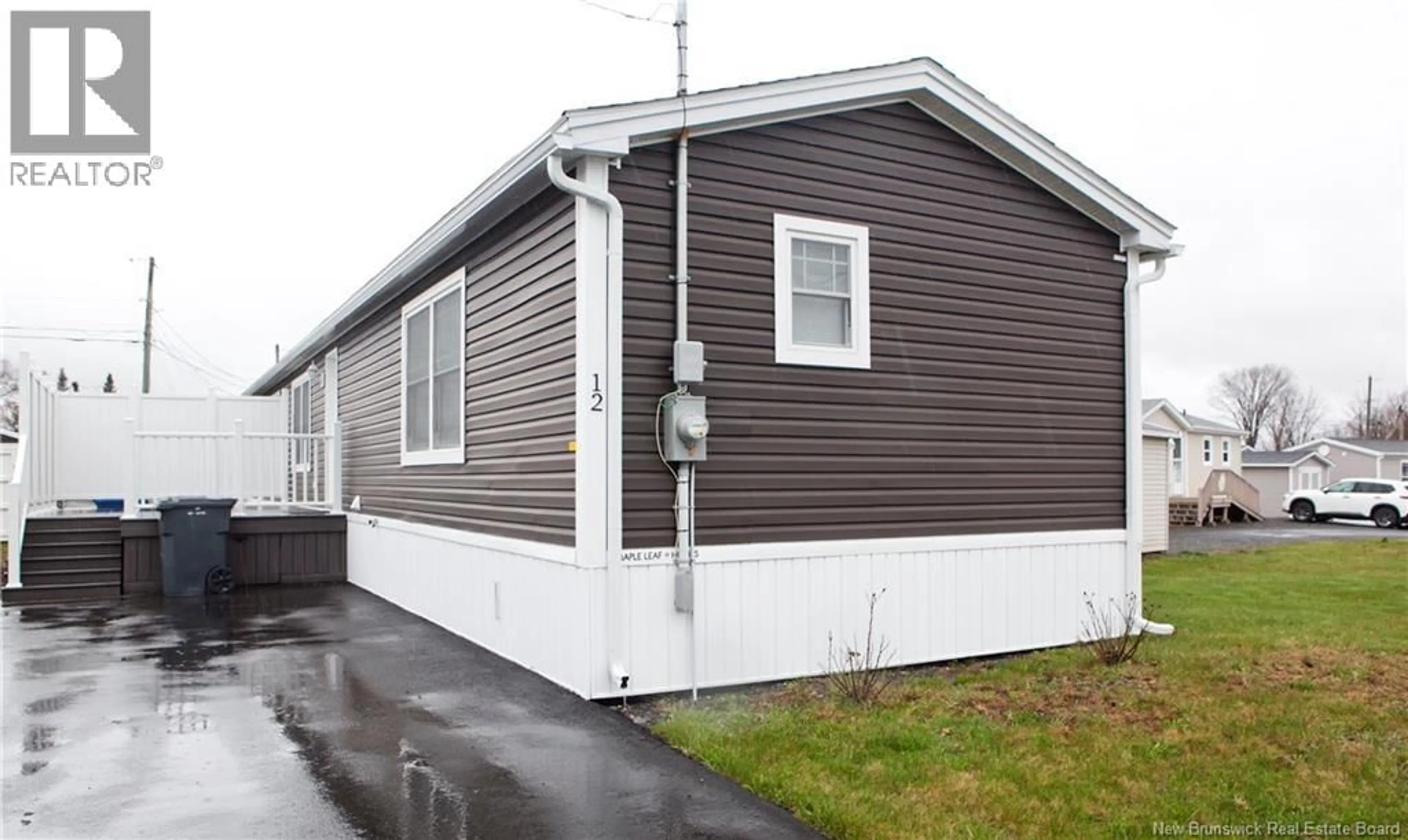 Home with vinyl exterior material, street for 12 HARVEST LANE, Jacksonville New Brunswick E7M0H7