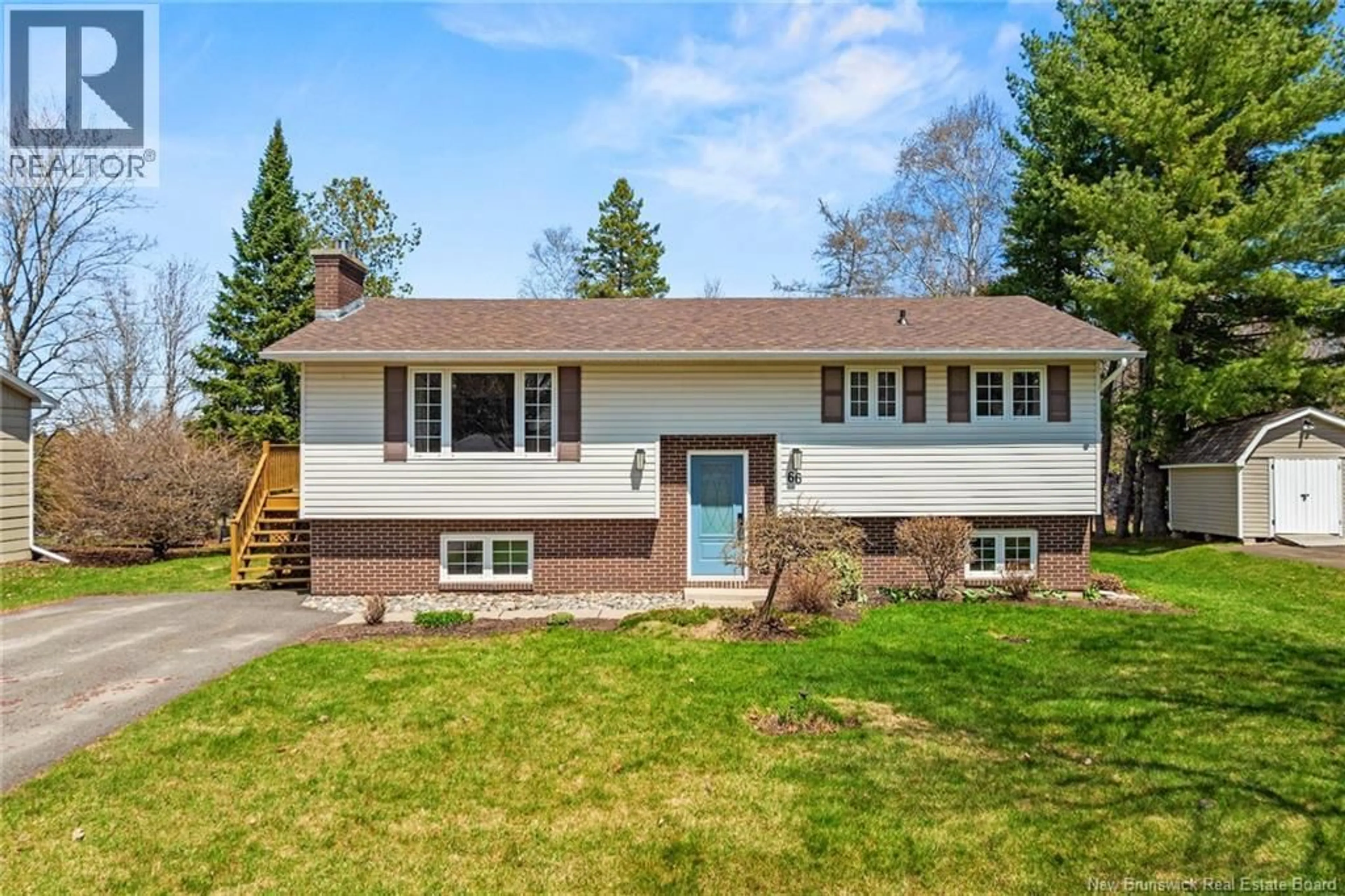 Home with vinyl exterior material, street for 66 BERKLEY DRIVE, New Maryland New Brunswick E3C1C4