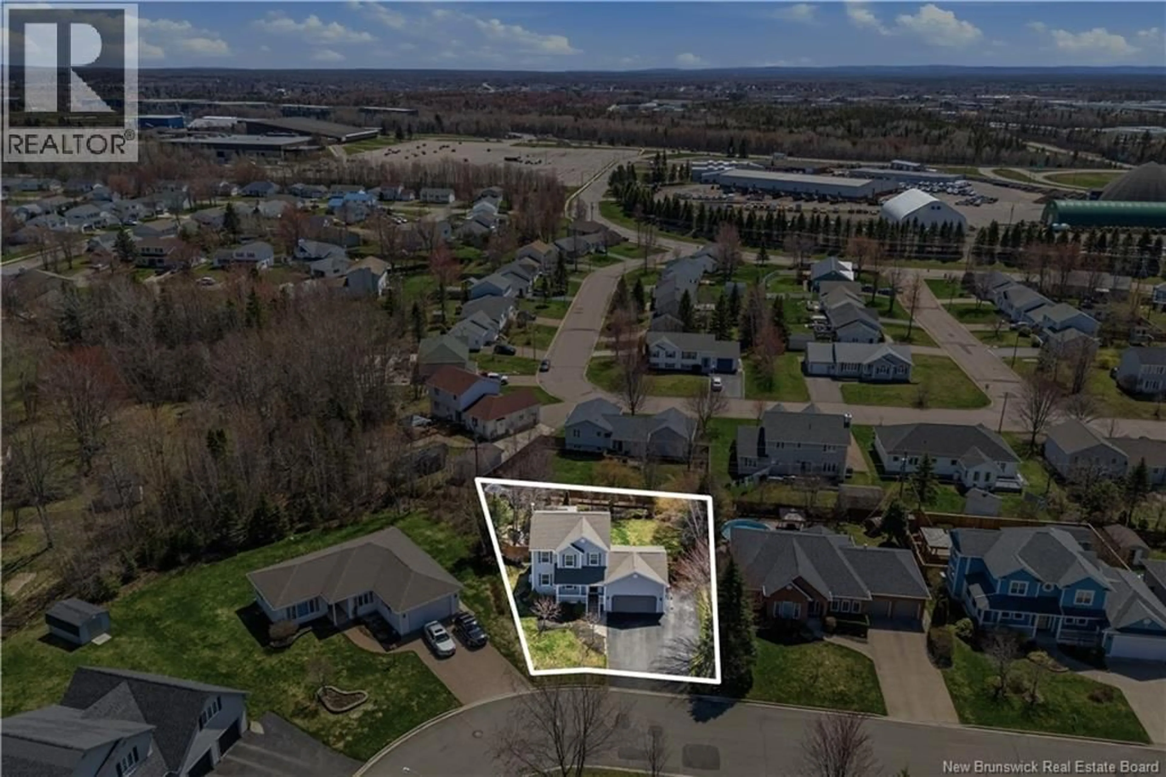 A pic from outside/outdoor area/front of a property/back of a property/a pic from drone, water/lake/river/ocean view for 69 CARDIGAN LANE, Moncton New Brunswick E1C0B9