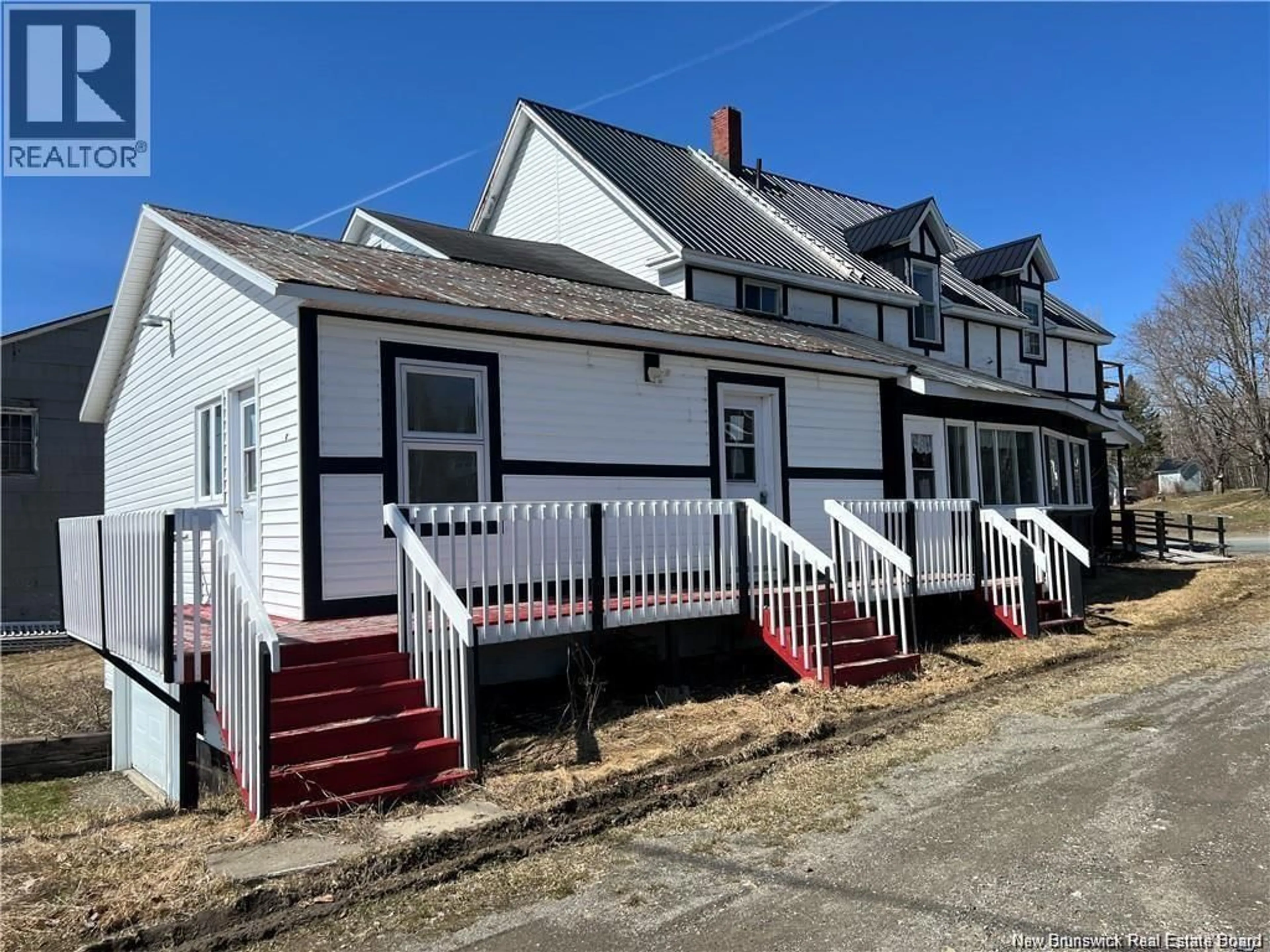 A pic from outside/outdoor area/front of a property/back of a property/a pic from drone, street for 56 FOLEY BROOK ROAD, New Denmark New Brunswick E7G1P5