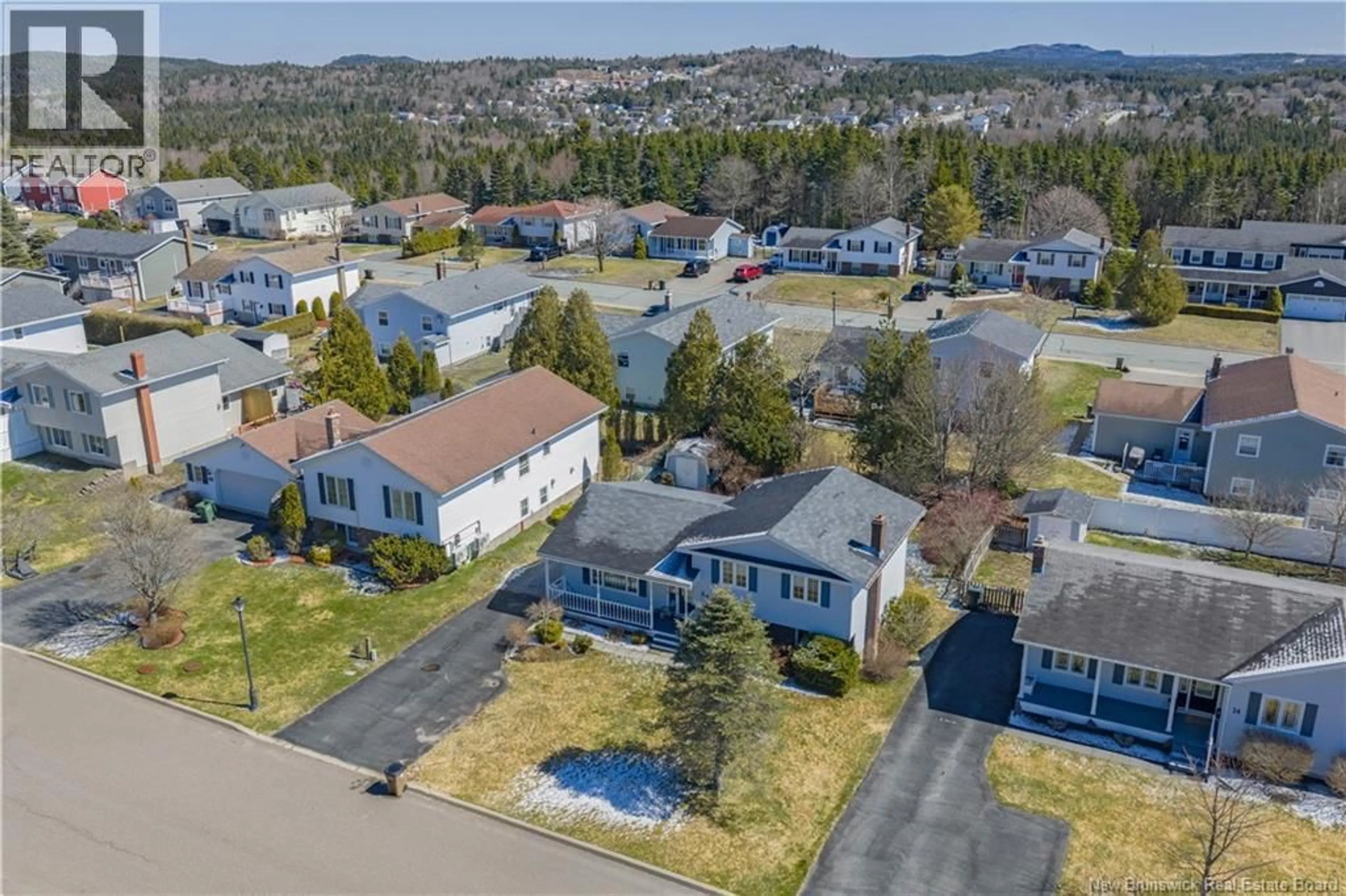 A pic from outside/outdoor area/front of a property/back of a property/a pic from drone, street for 28 MACNAUGHTON DRIVE, Saint John New Brunswick E2J4K6