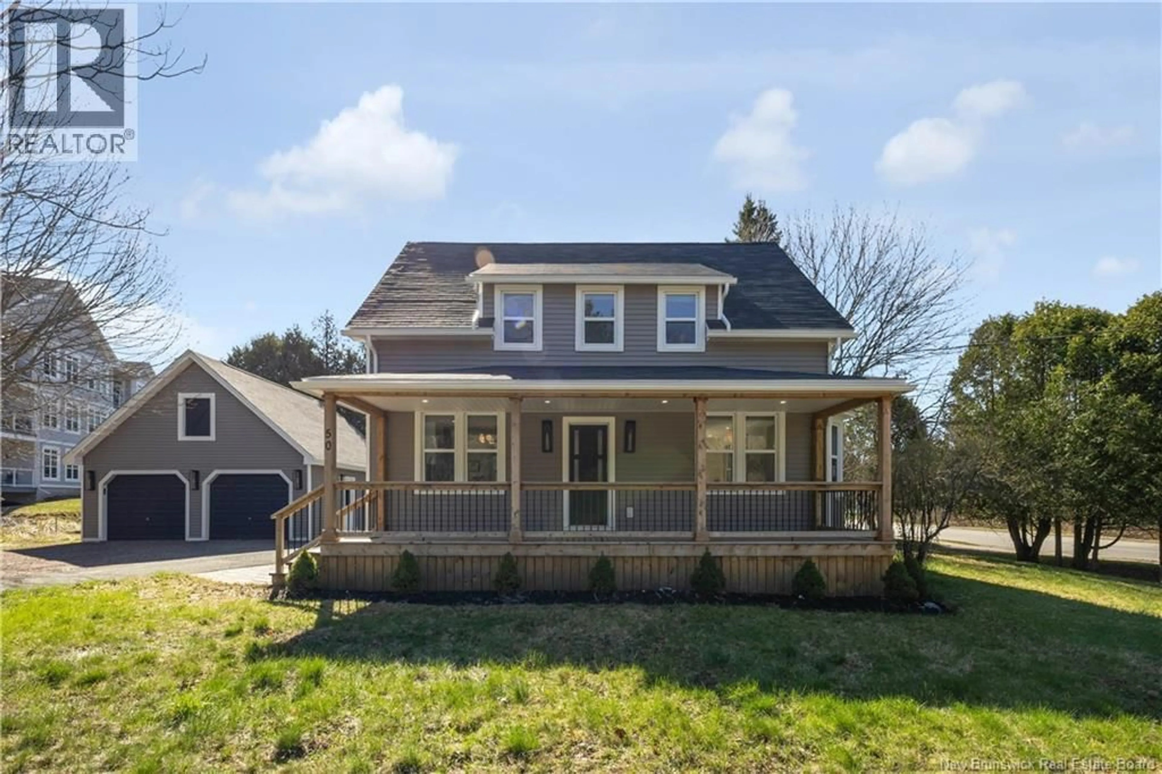 Home with vinyl exterior material, street for 50 HAMPTON ROAD, Rothesay New Brunswick E2E5L2