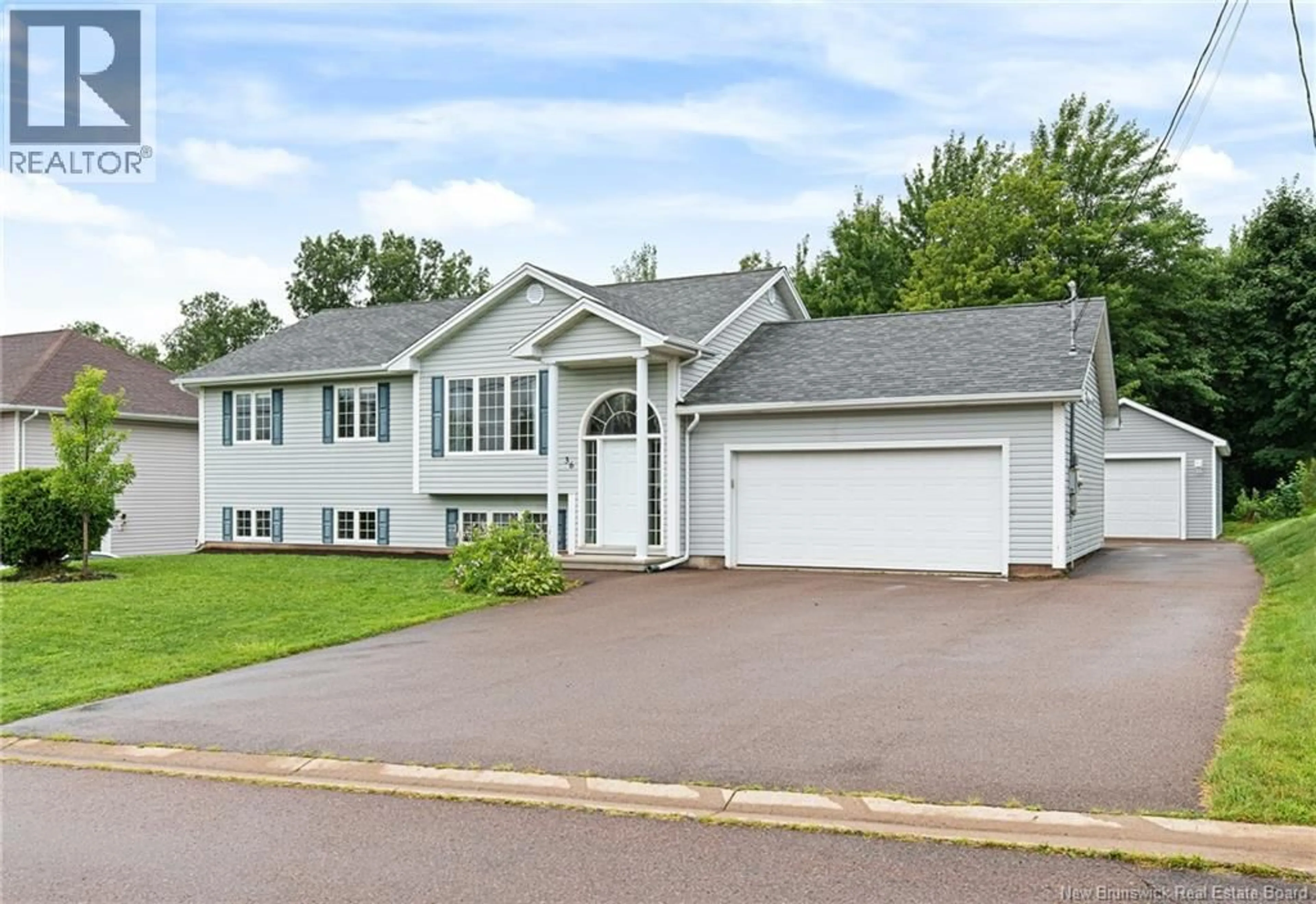 Home with vinyl exterior material, street for 36 PELAGIE ROAD, Dieppe New Brunswick E1A7R7