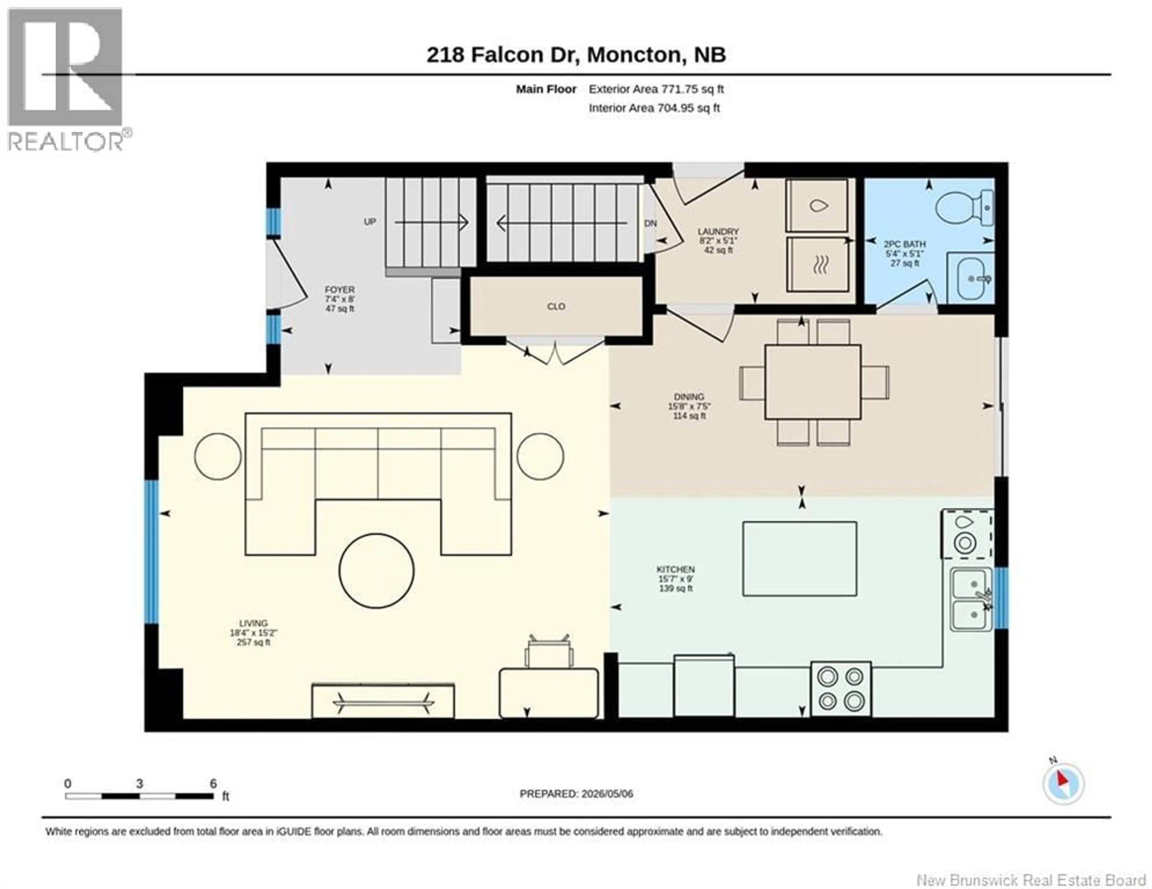 Floor plan for 218 FALCON DRIVE, Moncton New Brunswick E1H0H8
