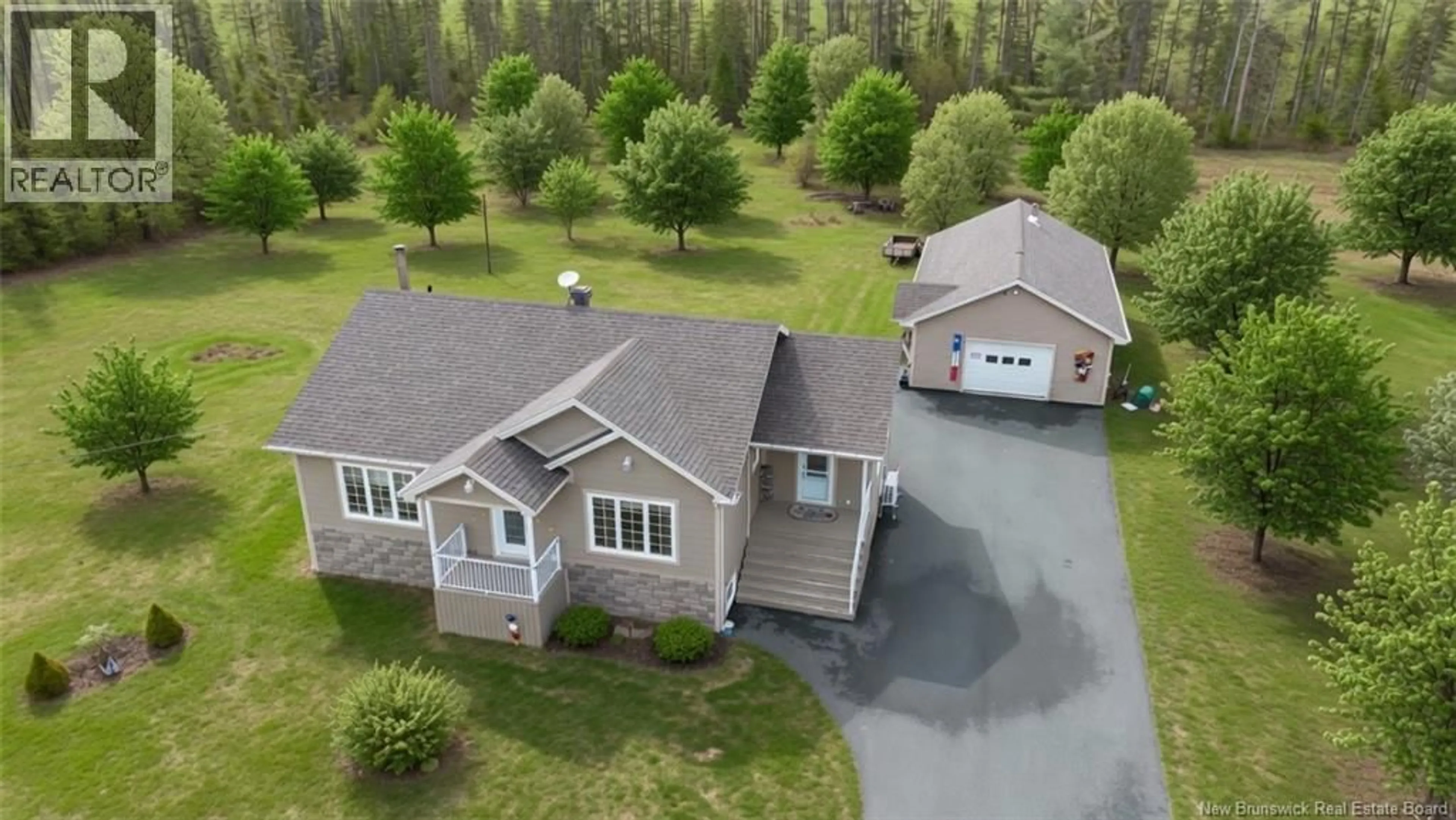 A pic from outside/outdoor area/front of a property/back of a property/a pic from drone, street for 2386 ROUTE 160, Saint-Sauveur New Brunswick E8L1P7