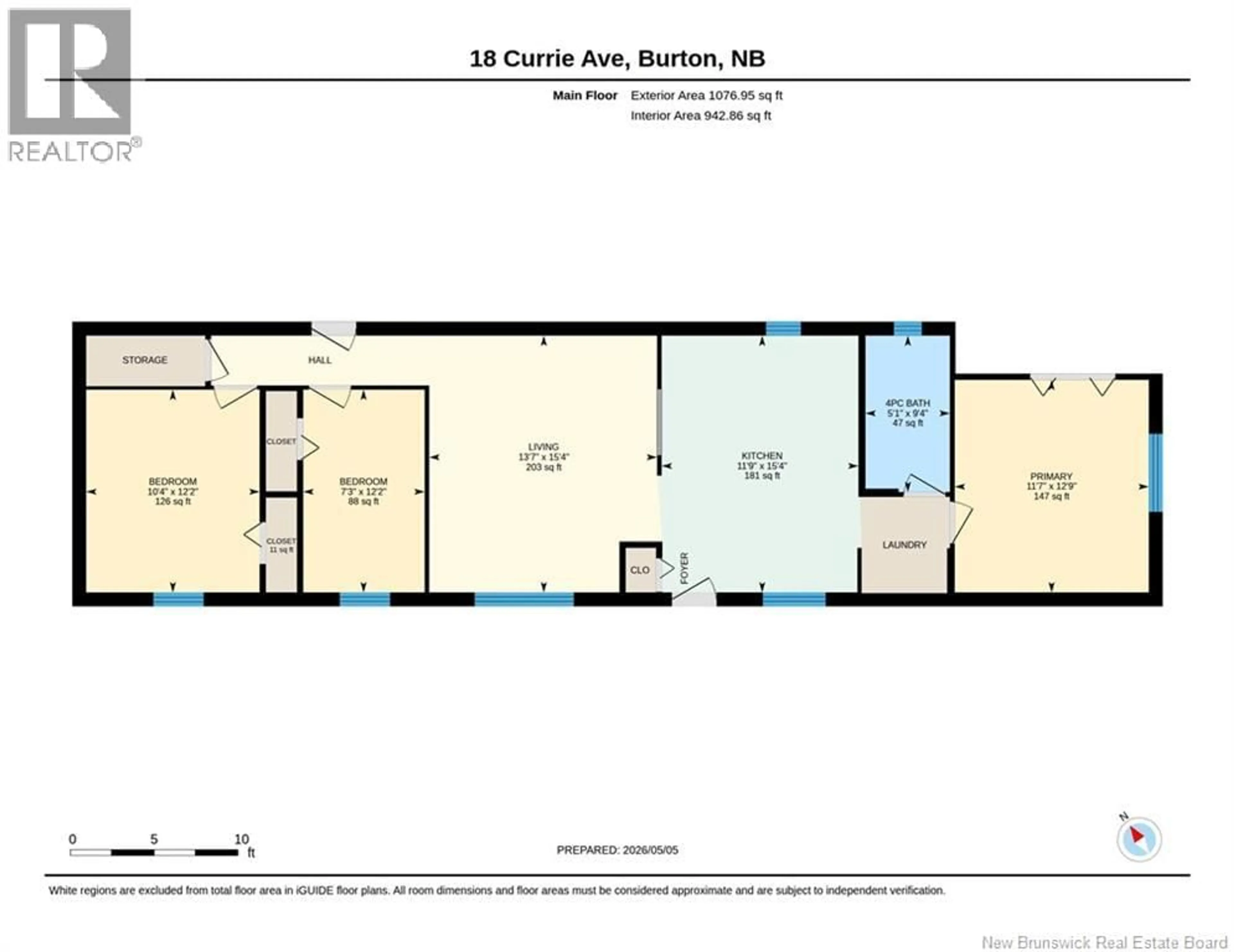 Floor plan for 18 CURRIE AVENUE, Burton New Brunswick E2V3K7